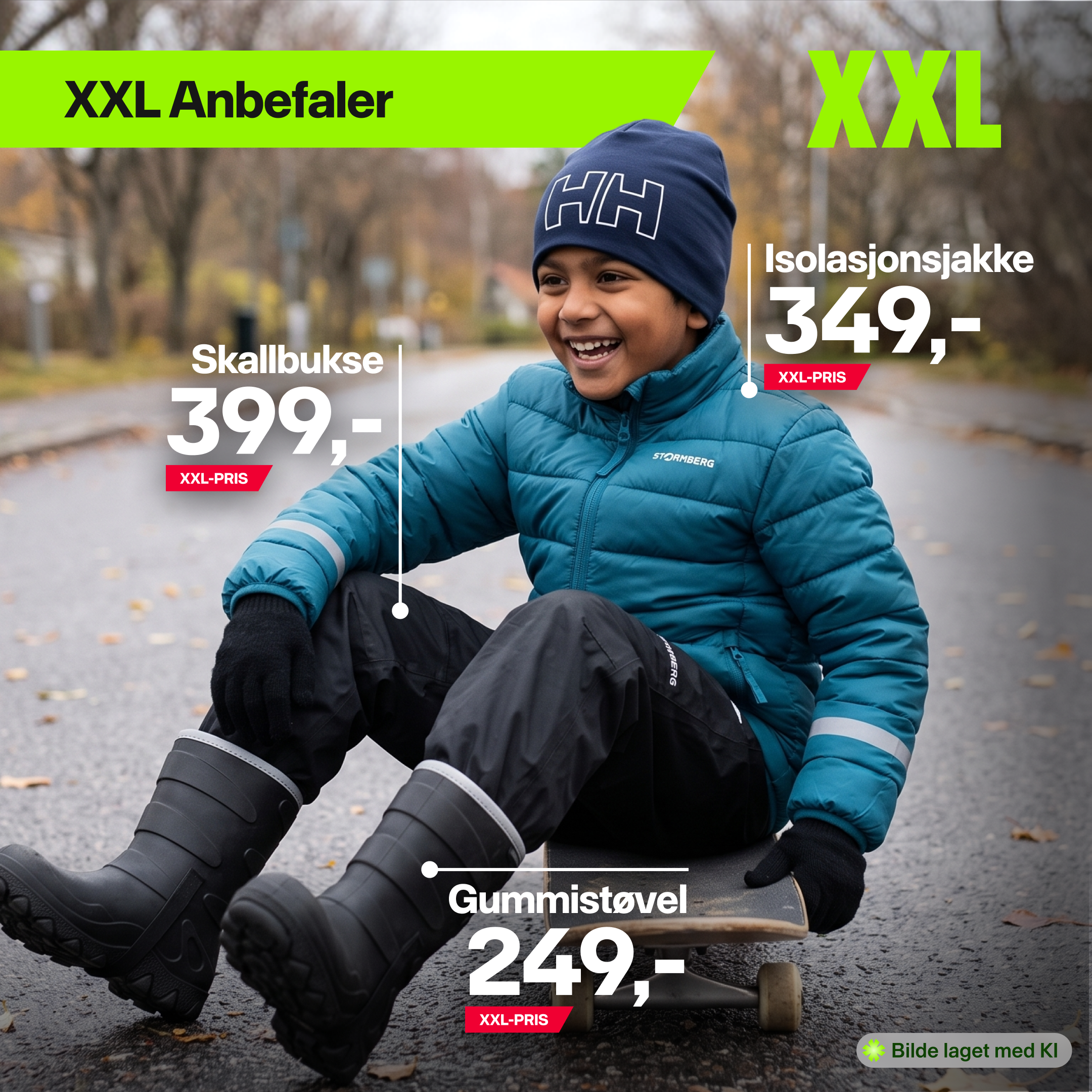 XXL Sport & Villmark Facebook ad: Antrekket vi anbefaler for kalde dager