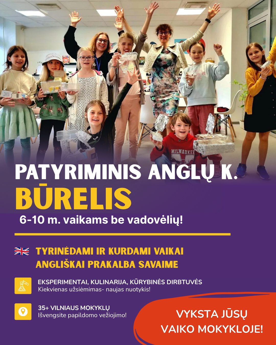 Išminties kristalas - anglų kalba vaikams Facebook ad