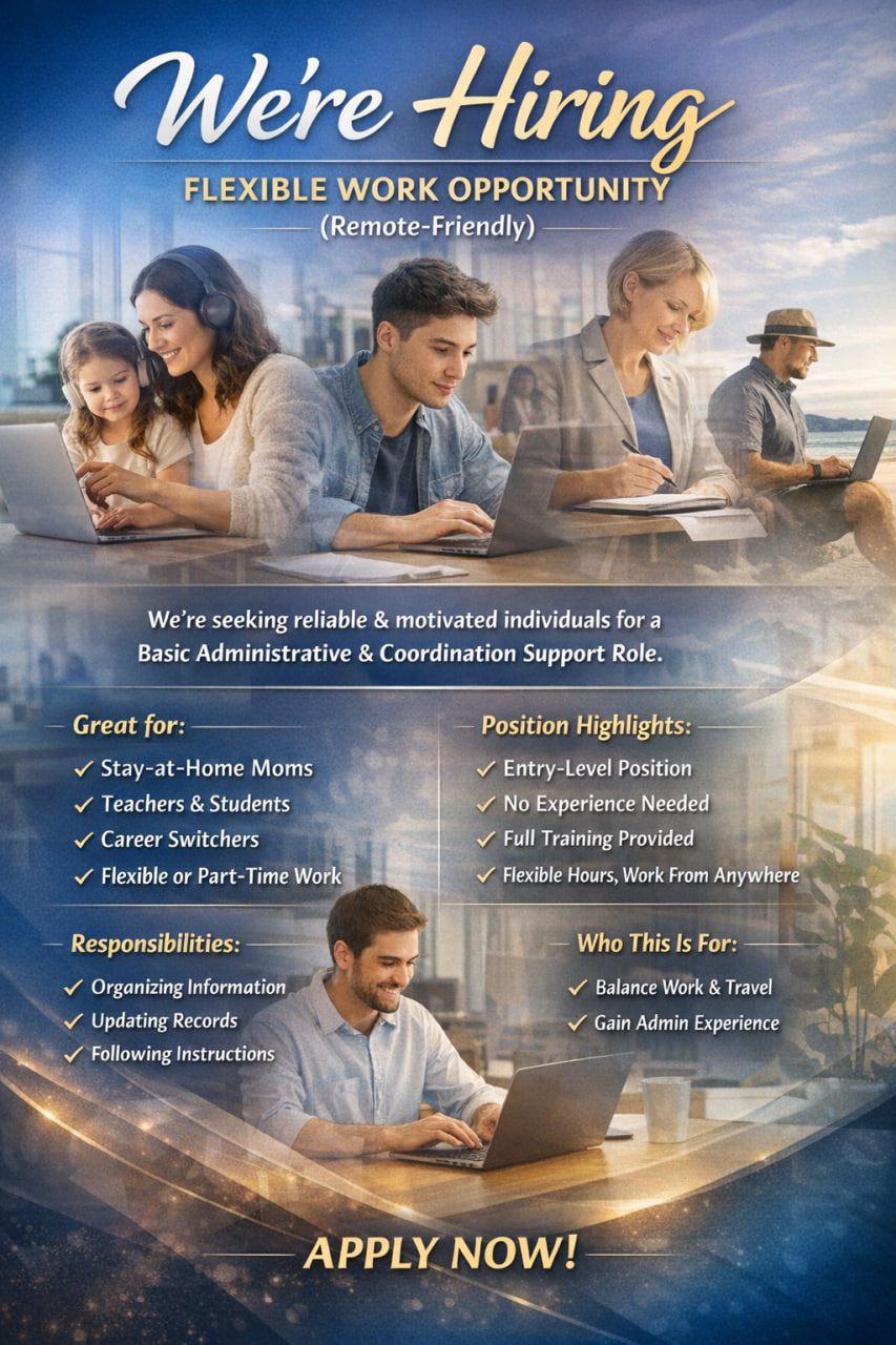 Viva Staffing Agency Facebook ad: Now Hiring | Remote Position