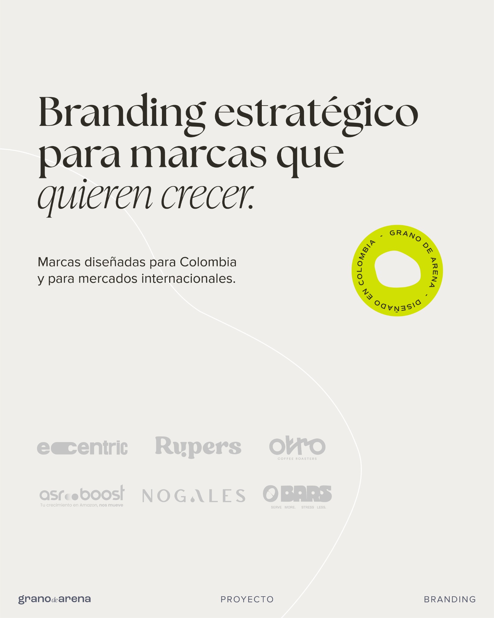 Grano de arena branding Facebook ad: Así se ve una marca construida desde adentro.