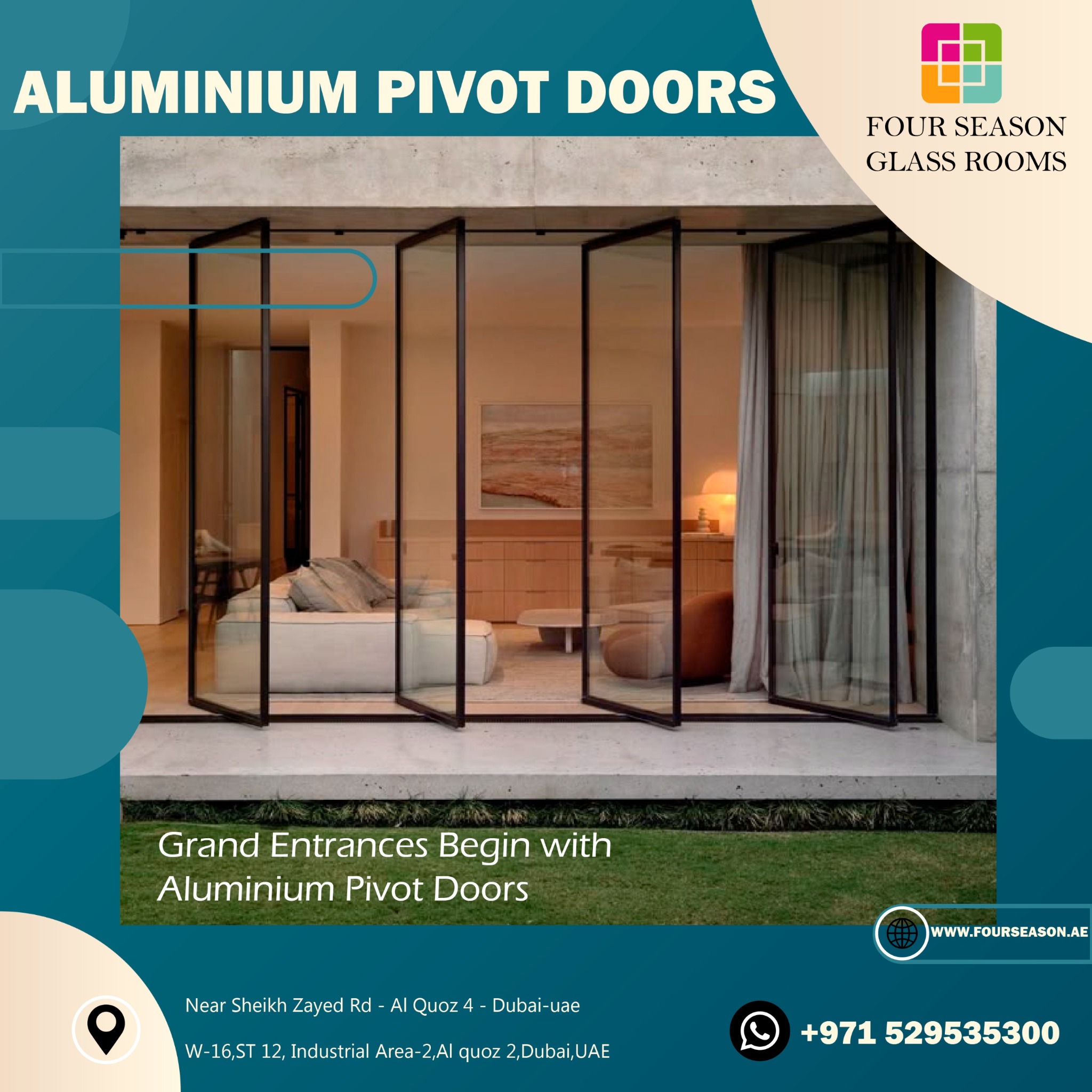 Four Season Glass Rooms Dubai Facebook ad: Indoor comfort meets outdoor beauty.