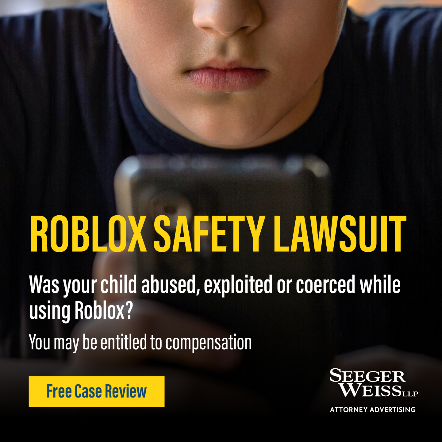 Seeger Weiss - Product Liability Facebook ad