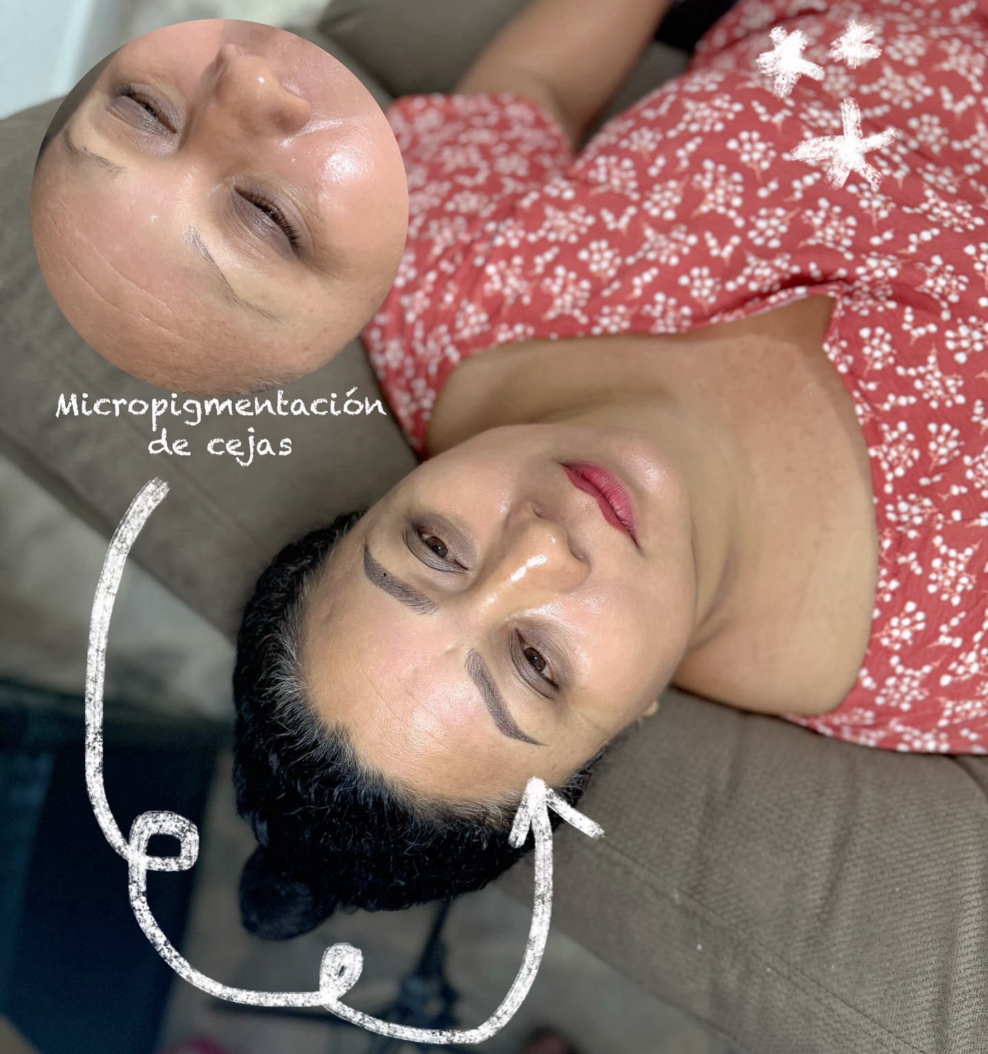 Piel Morenita Studio Facebook ad: Cejas naturales con duración de hasta 1 año…