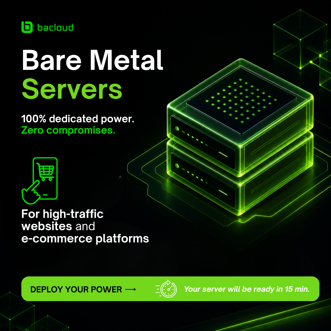 bacloud.com Facebook ad: Bare Metal Servers