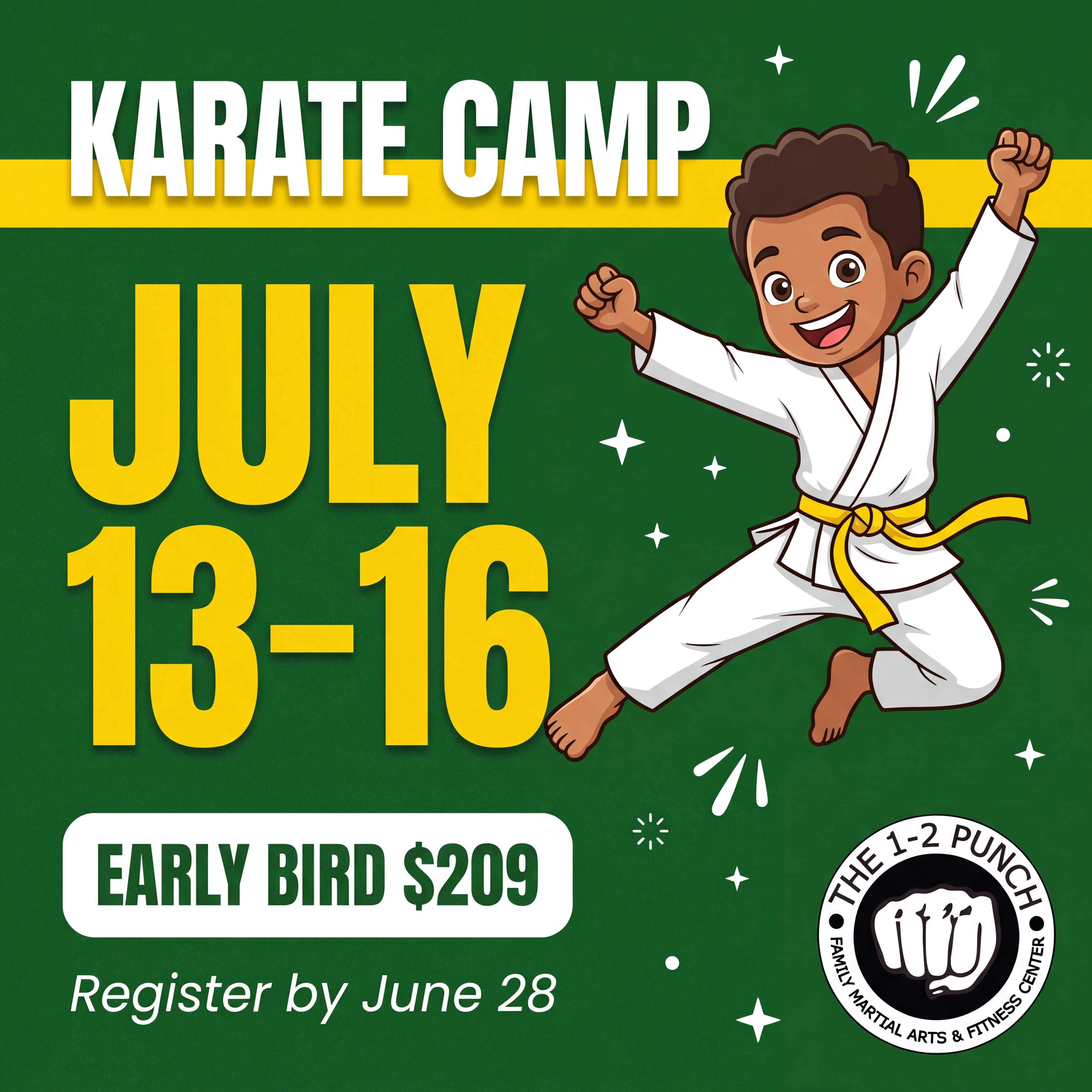 The 1-2 Punch Family Martial Arts & Fitness Center Facebook ad