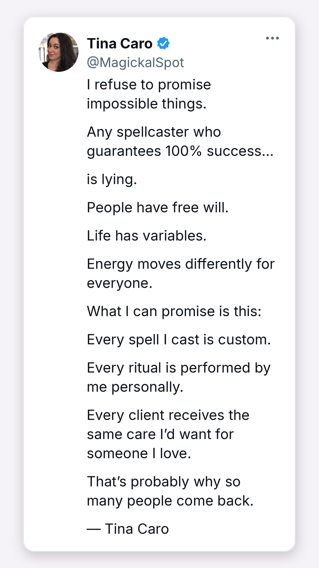 Magickal Spot Facebook ad