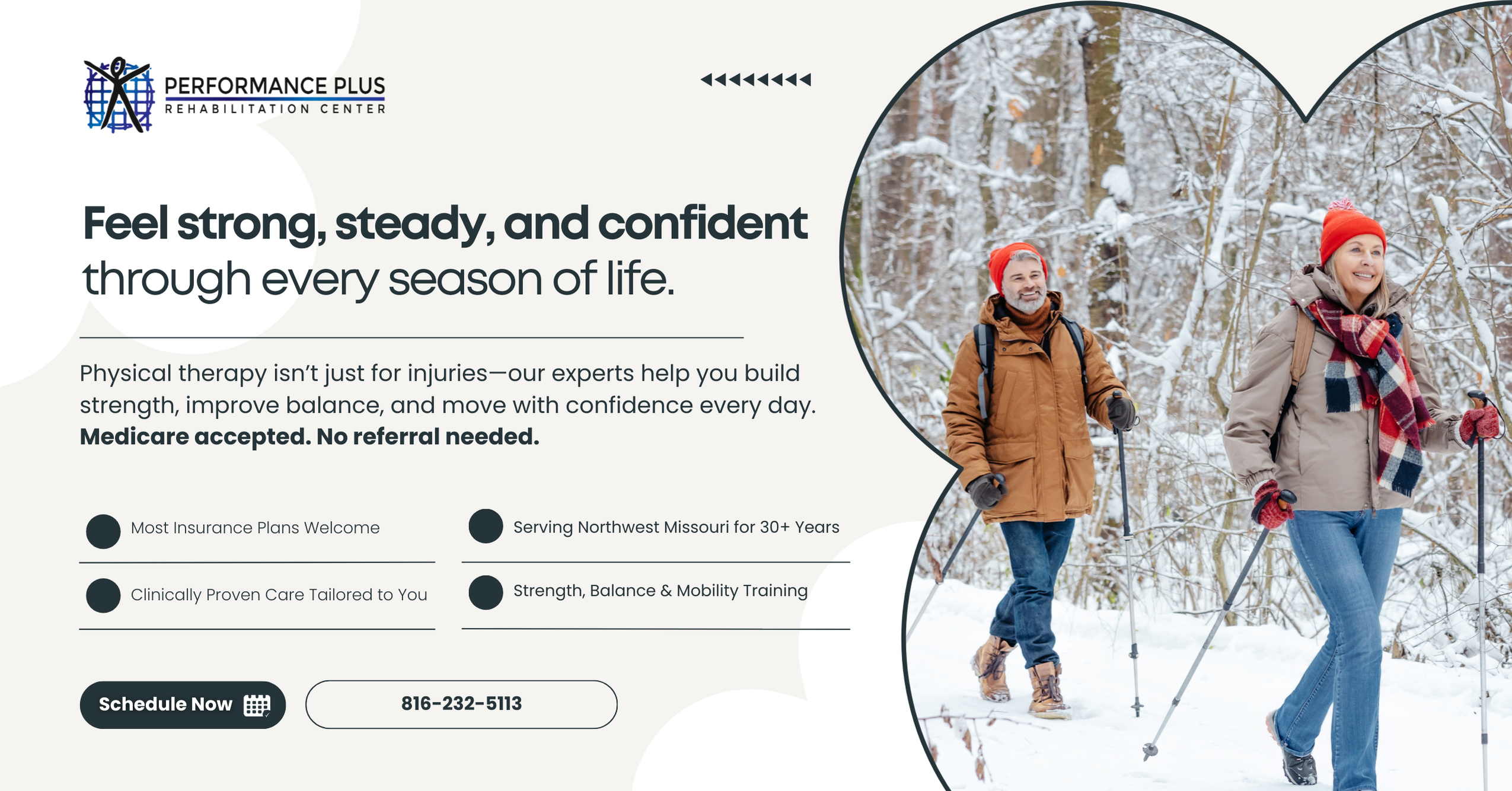 Performance Plus Rehabilitation Center Facebook ad: Physical Therapy