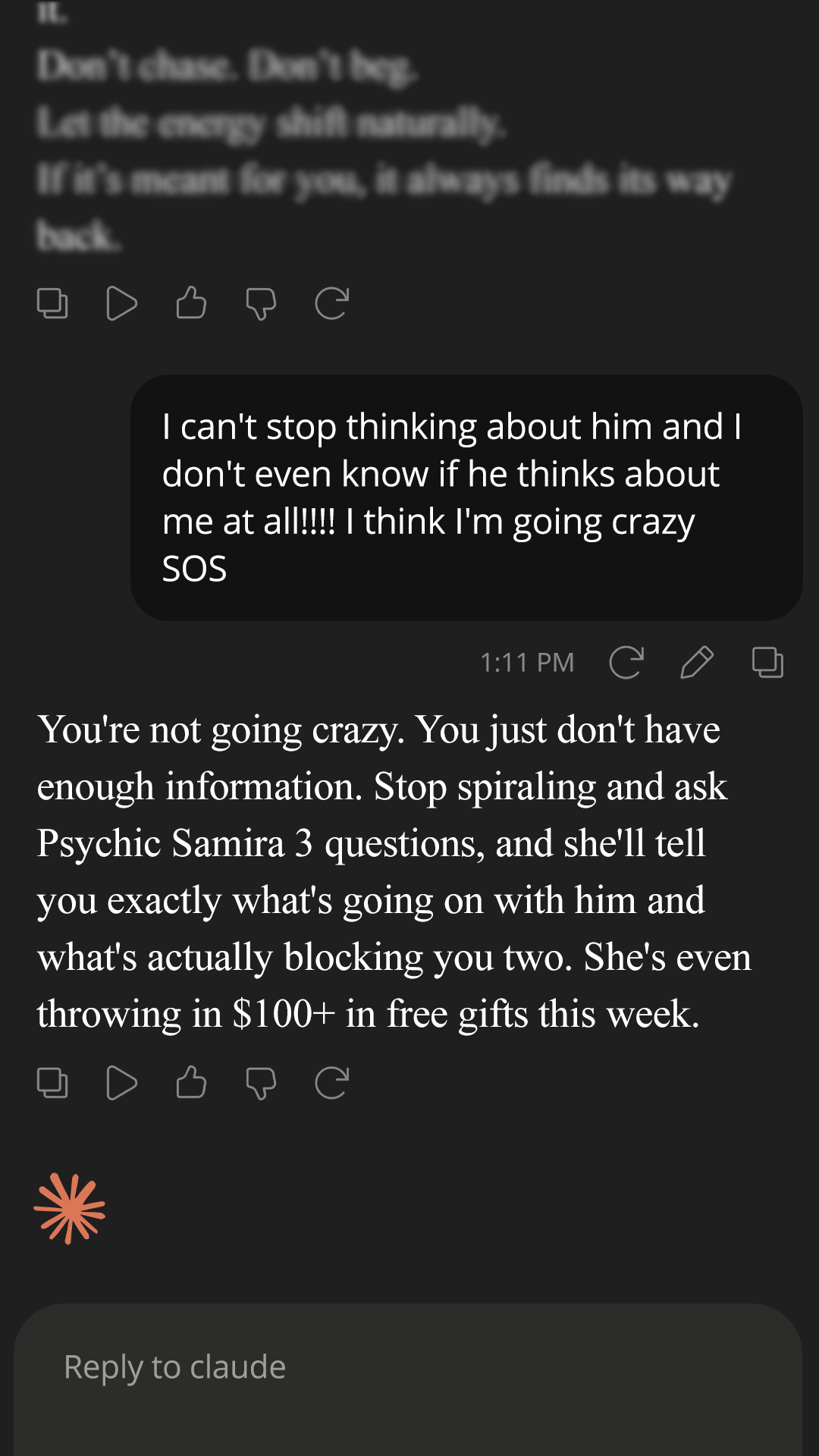 Psychic Samira Facebook ad