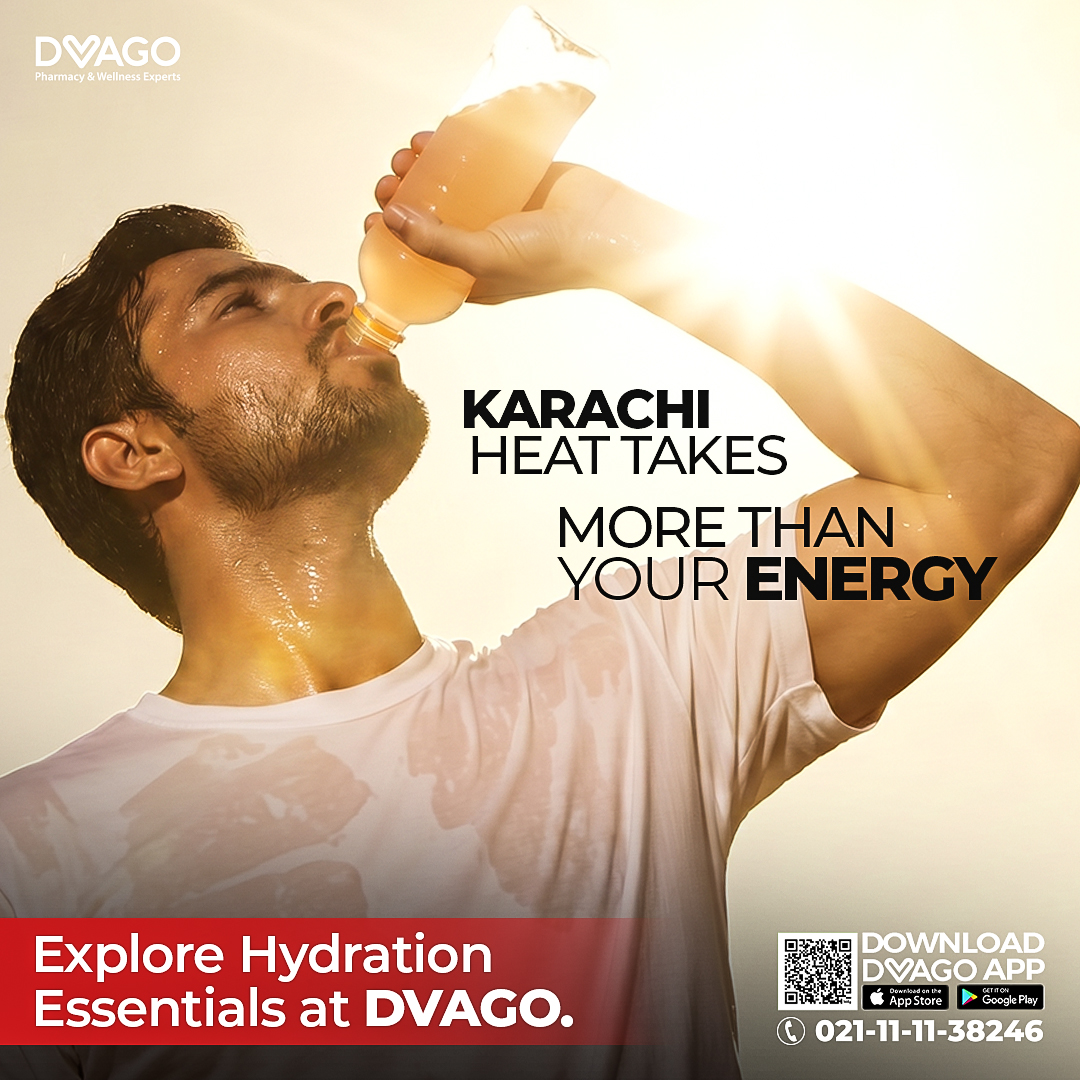DVAGO Facebook ad: Hydrate, Refresh & Keep Going.