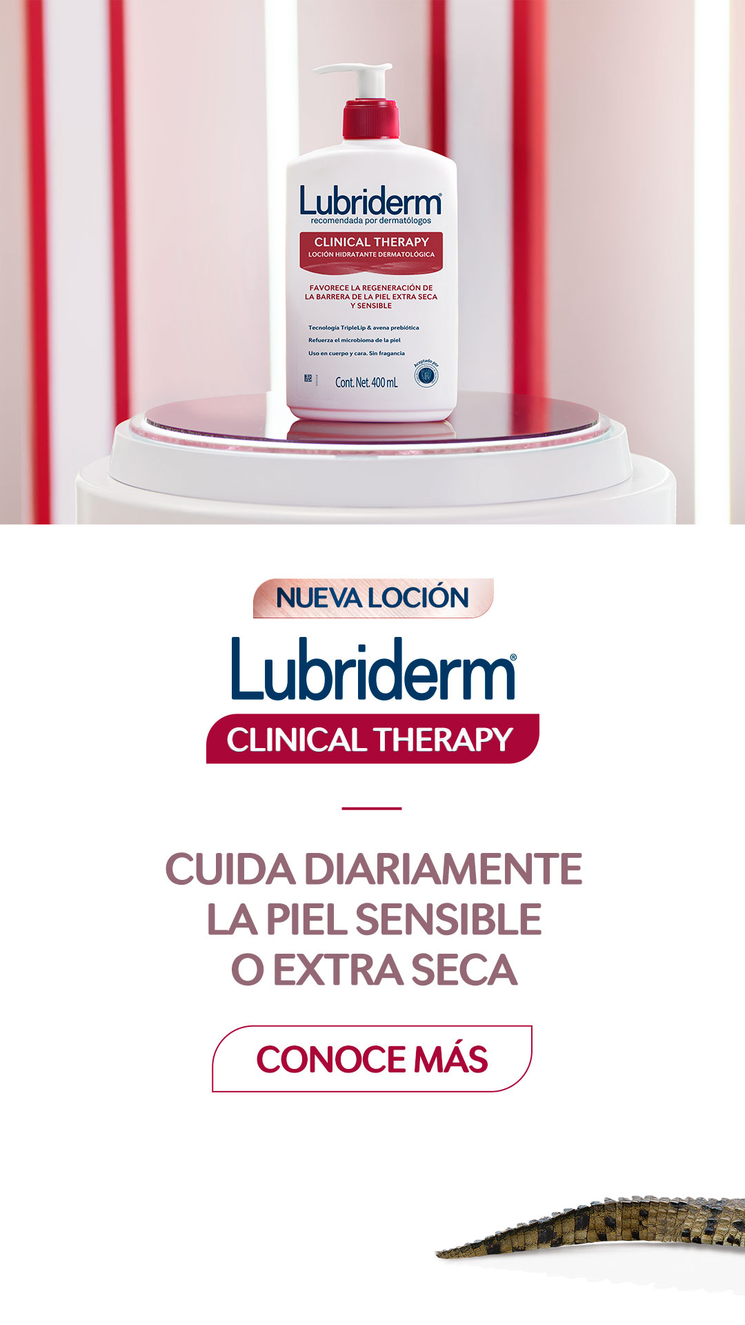 Lubriderm Colombia Facebook ad from May 12, 2026