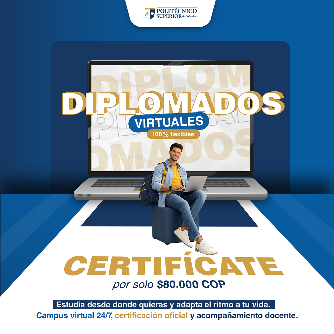 Politécnico Superior de Colombia Facebook ad: Diplomados Virtuales Gratis