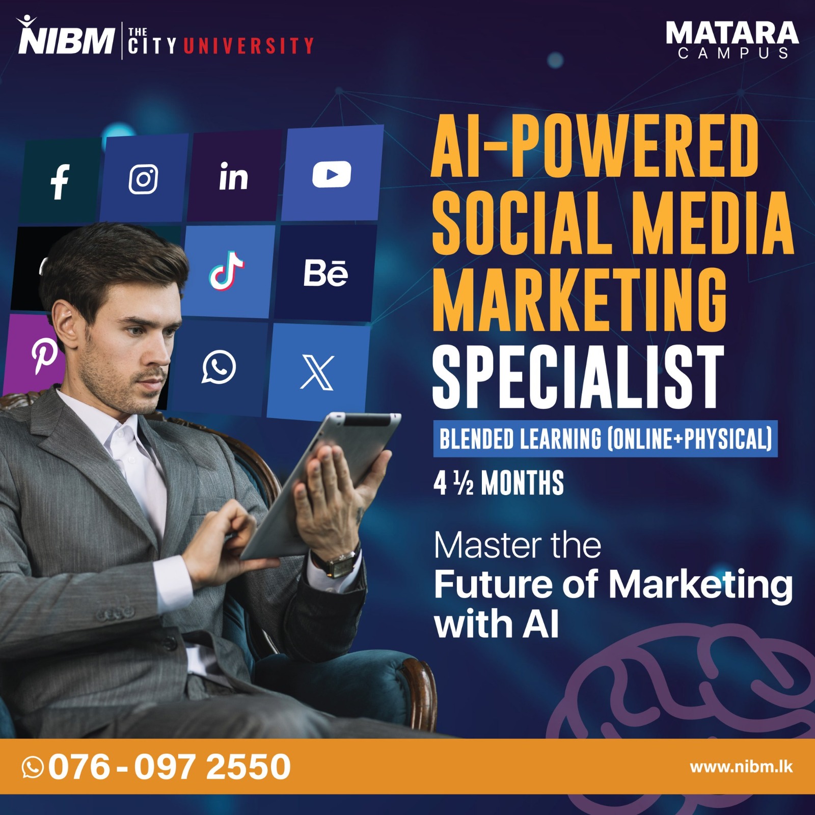 NIBM Matara Facebook ad: AI-Powered Social Media Marketing Specialist Program at NIBM