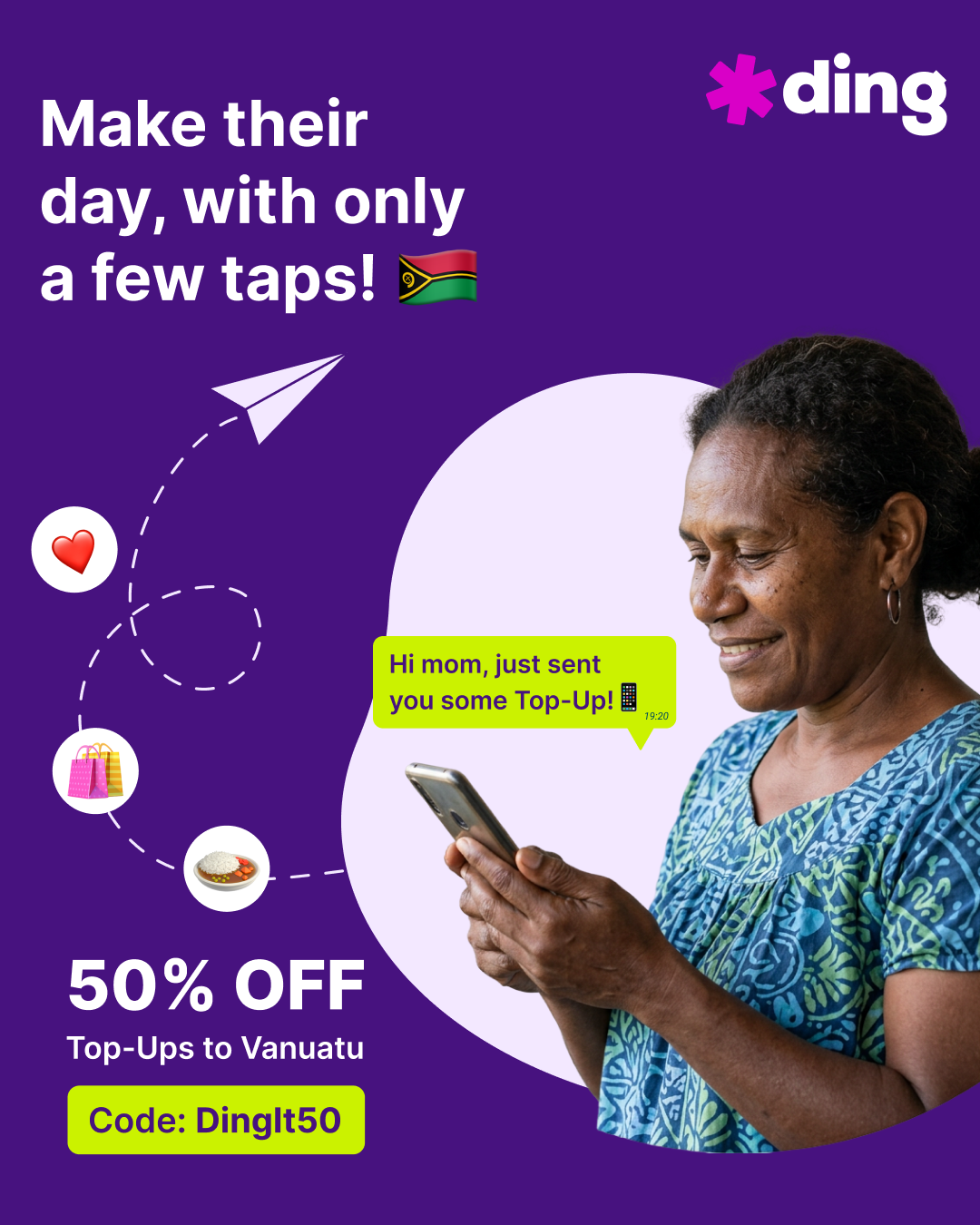 Ding Facebook ad