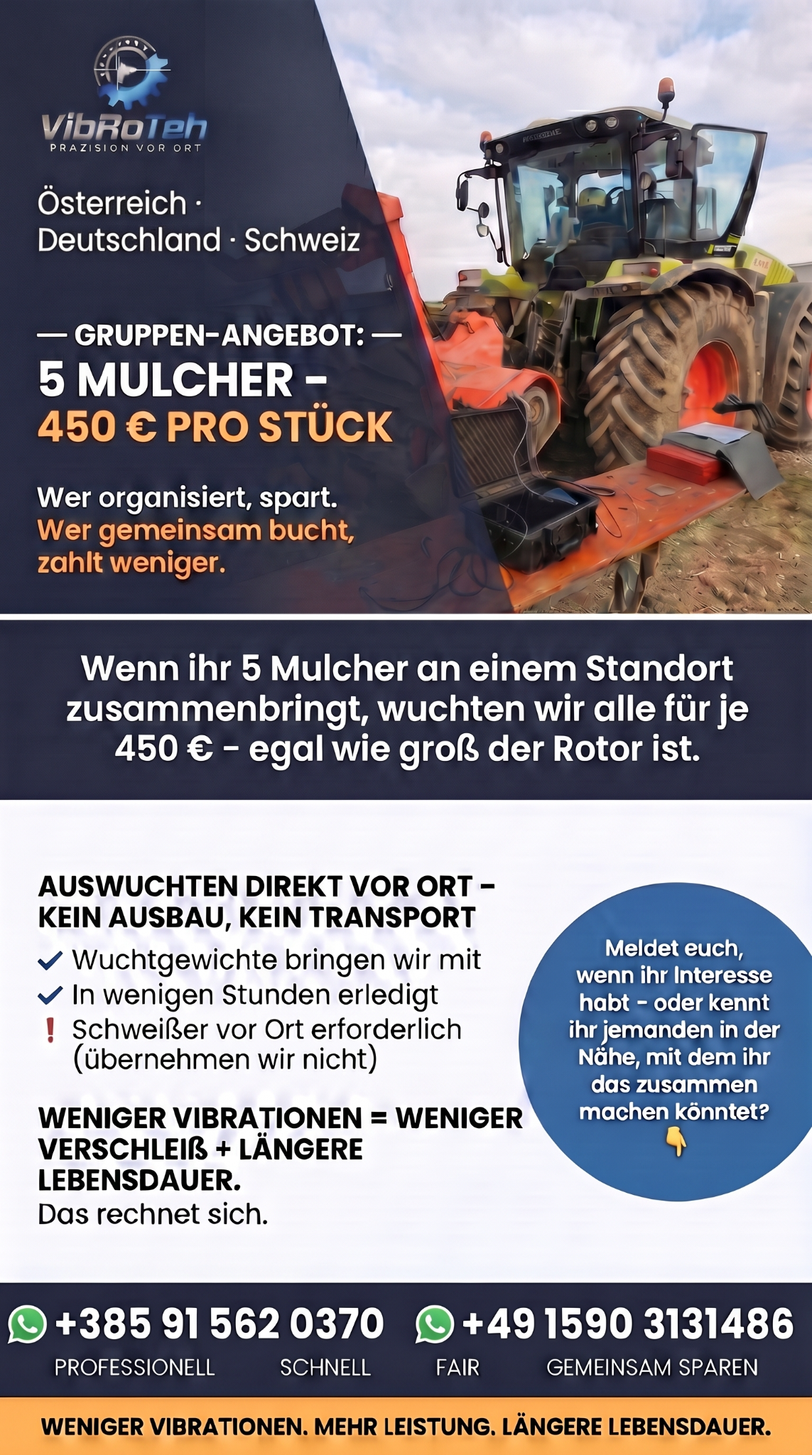 Mulcher und Landmaschinen wuchten Facebook ad