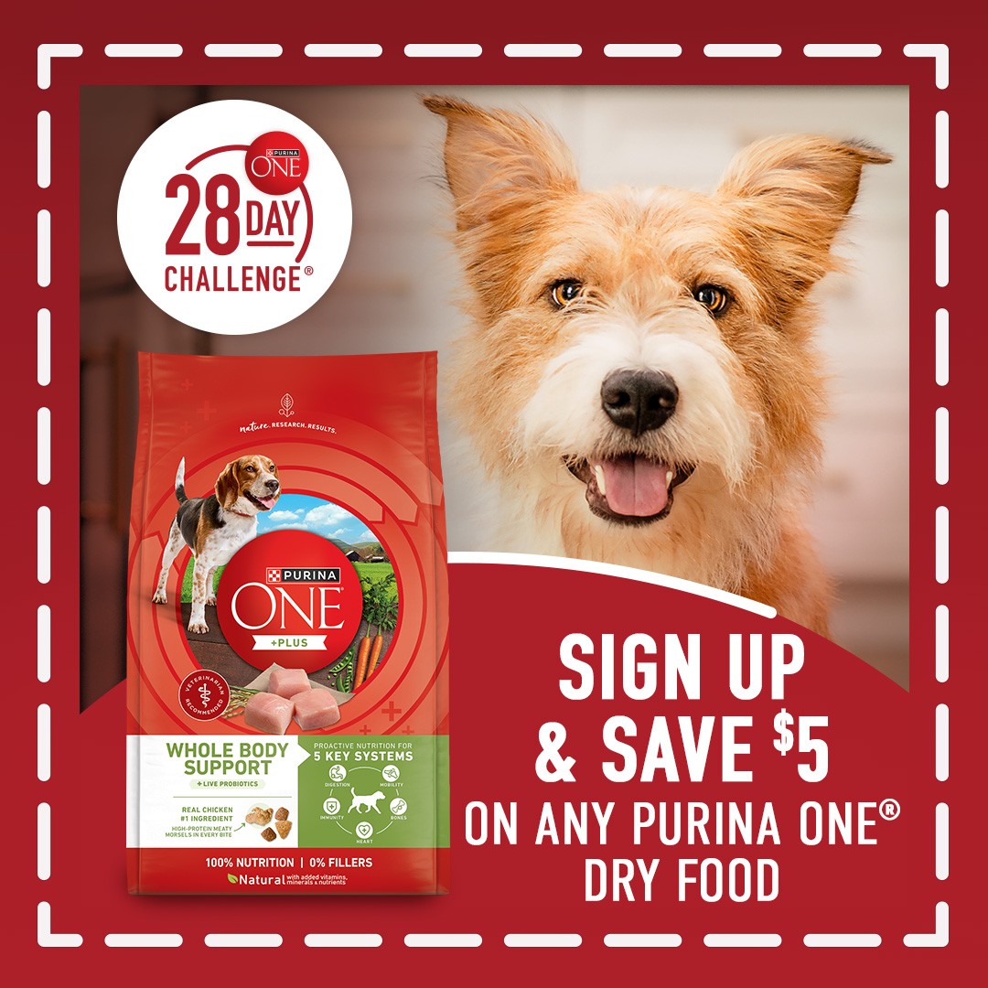 Purina ONE Facebook ad: See Visible Differences. Save $5