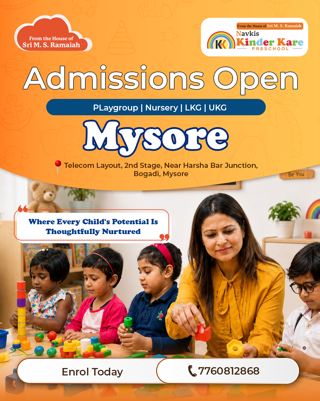 Navkis Kinder Kare Facebook ad: Start Your Child's Journey, Navkis Kinder Kare