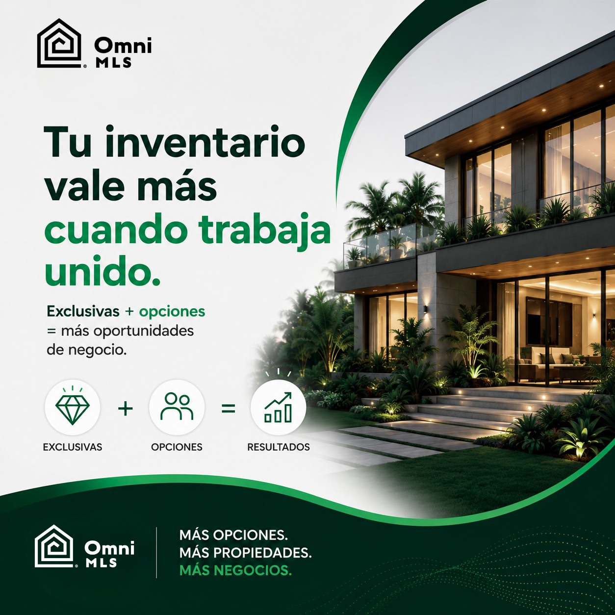 OMNI MLS Facebook ad: Tus propiedades. Tu estrategia.