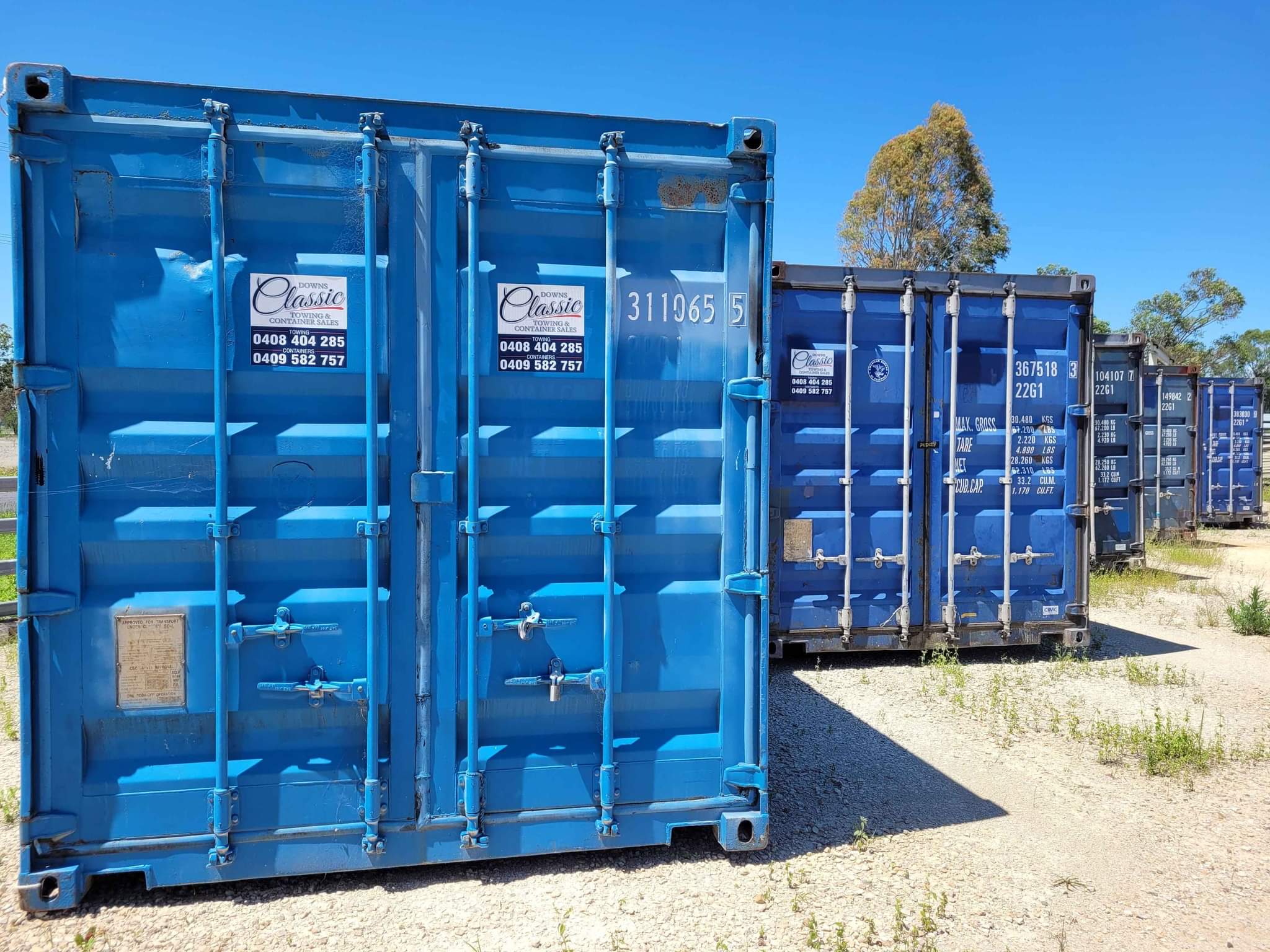 Downs Classic Towing & Container Sales Facebook ad: *We sell PREMIUM QUALITY 20ft shipping containers NEW…