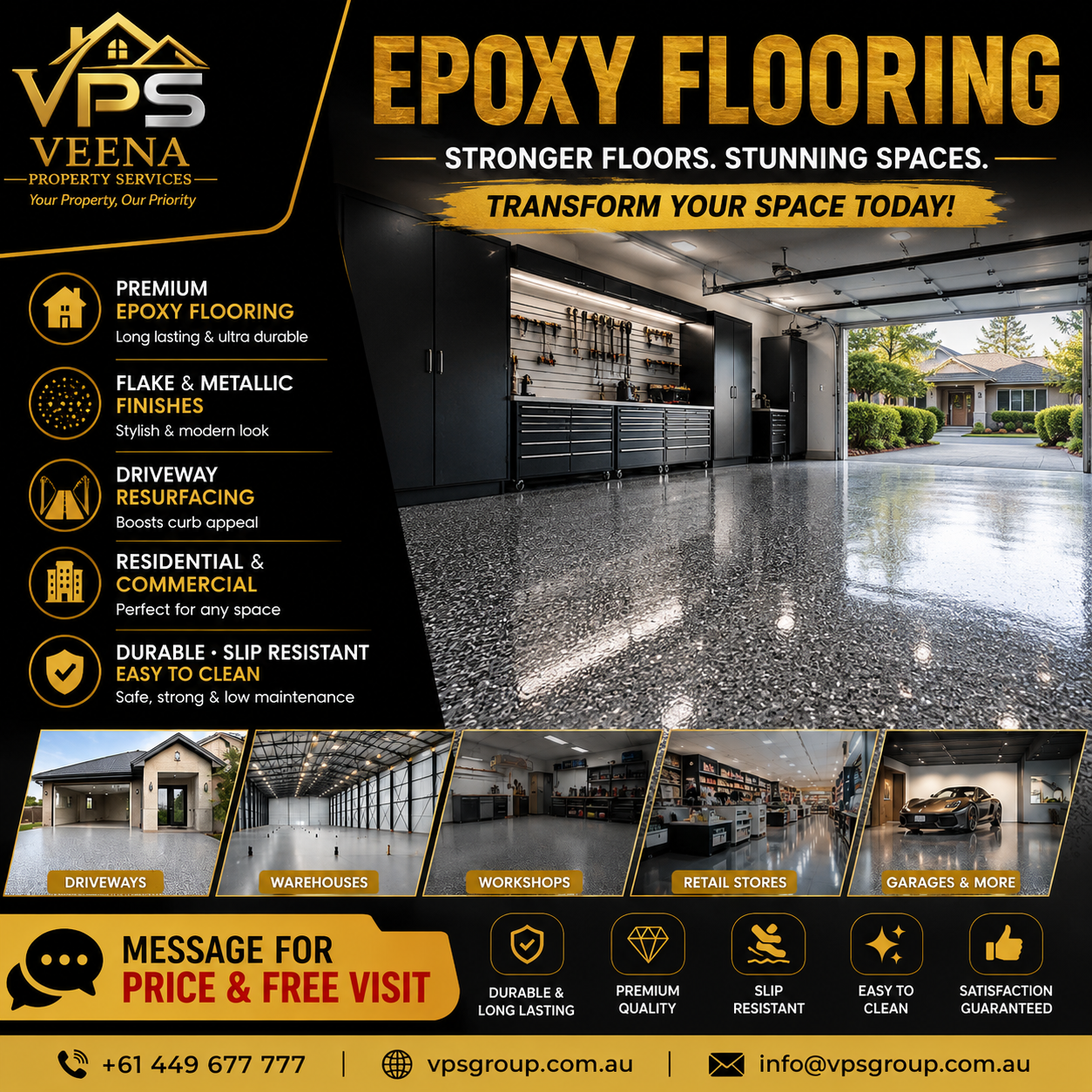 Veena property services Facebook ad: Message For Price & Free Visit