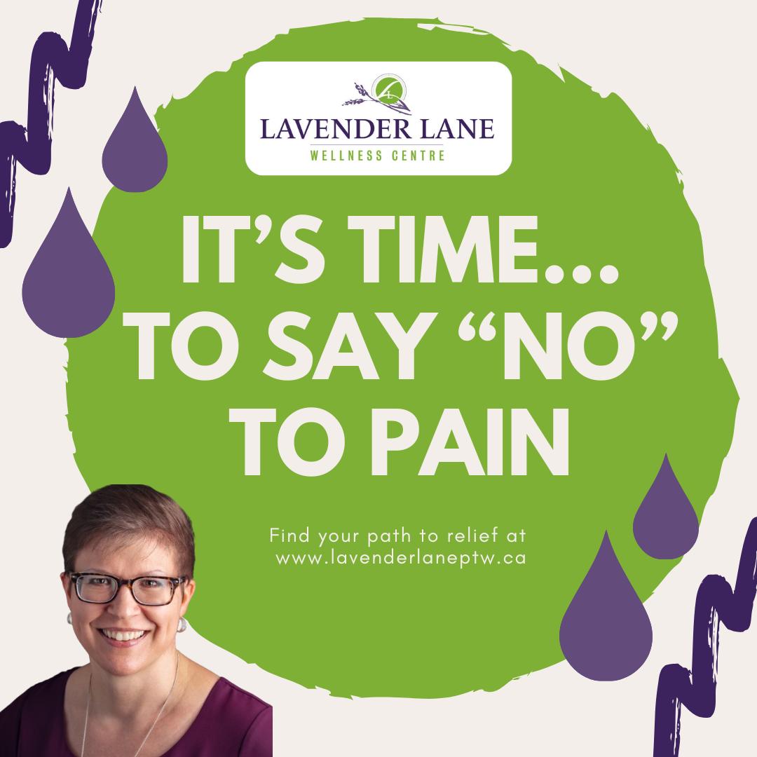 Lavender Lane Wellness Centre Facebook ad: You don’t have to live with pain.