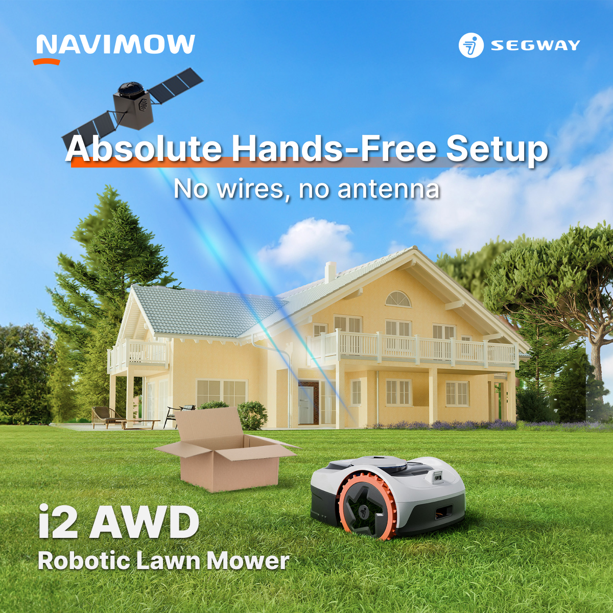 Segway Navimow Facebook ad: Navimow i2 AWD Robotic Lawn Mower - Master the Rough. Turn…