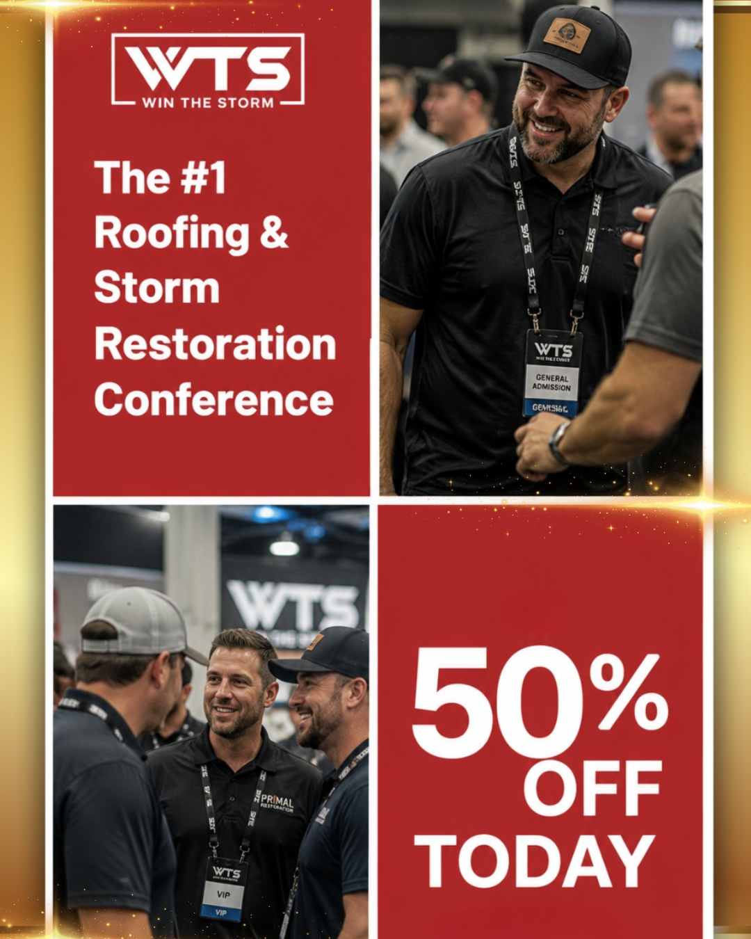Win The Storm Facebook ad: 50% OFF TODAY