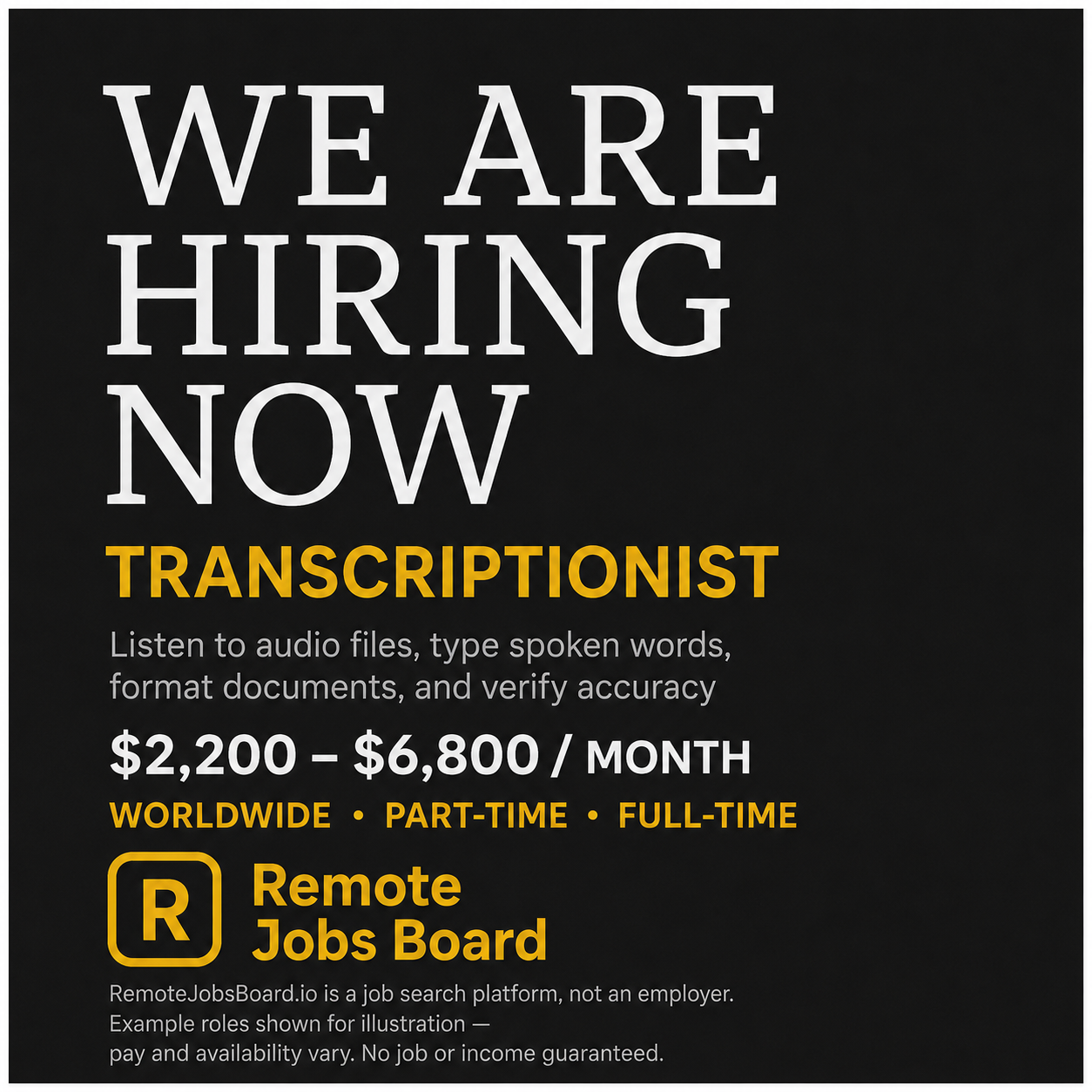 Remote Jobs Board - Work From Anywhere Facebook ad