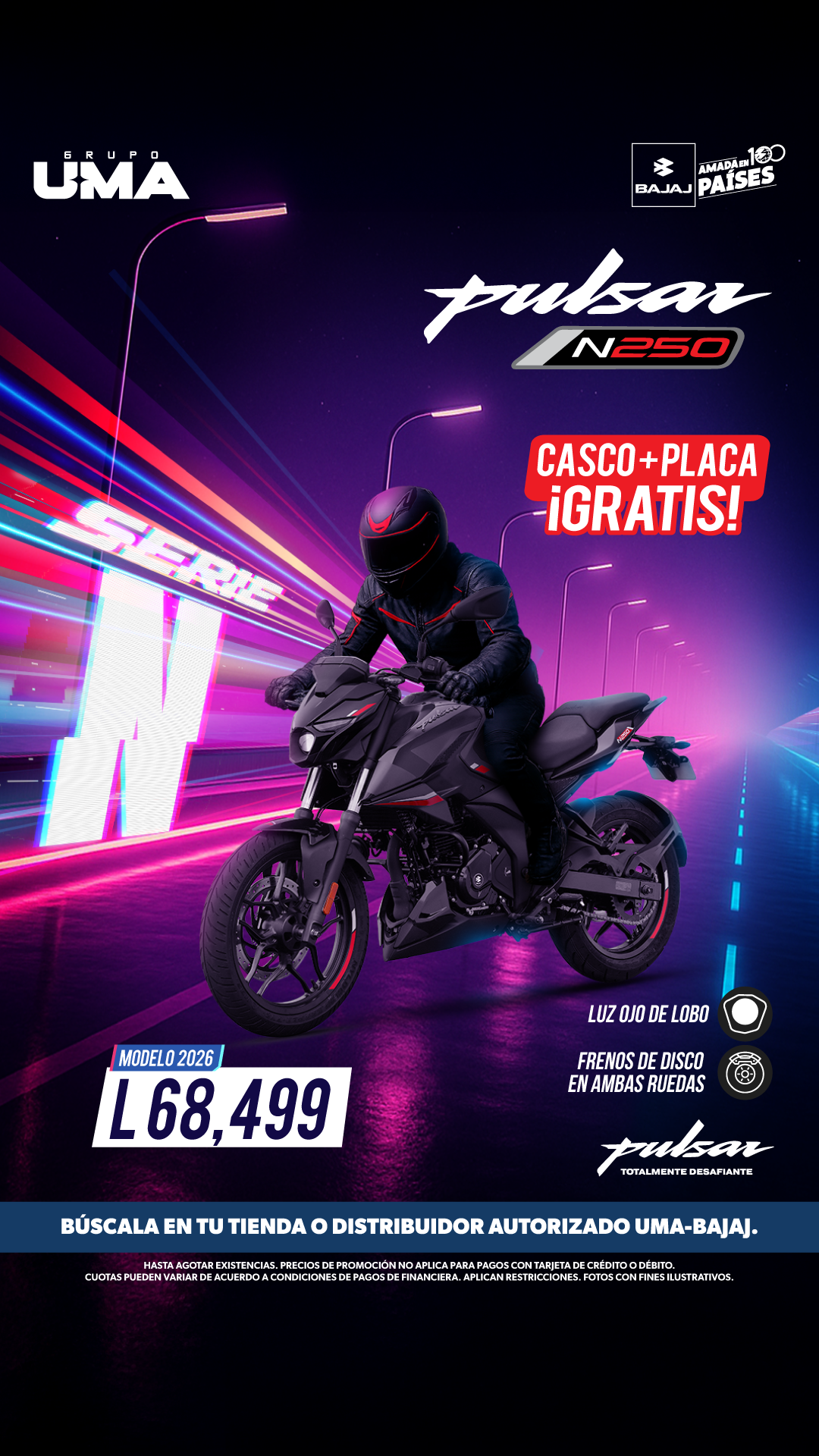 Bajaj Honduras Facebook ad from Apr 15, 2026