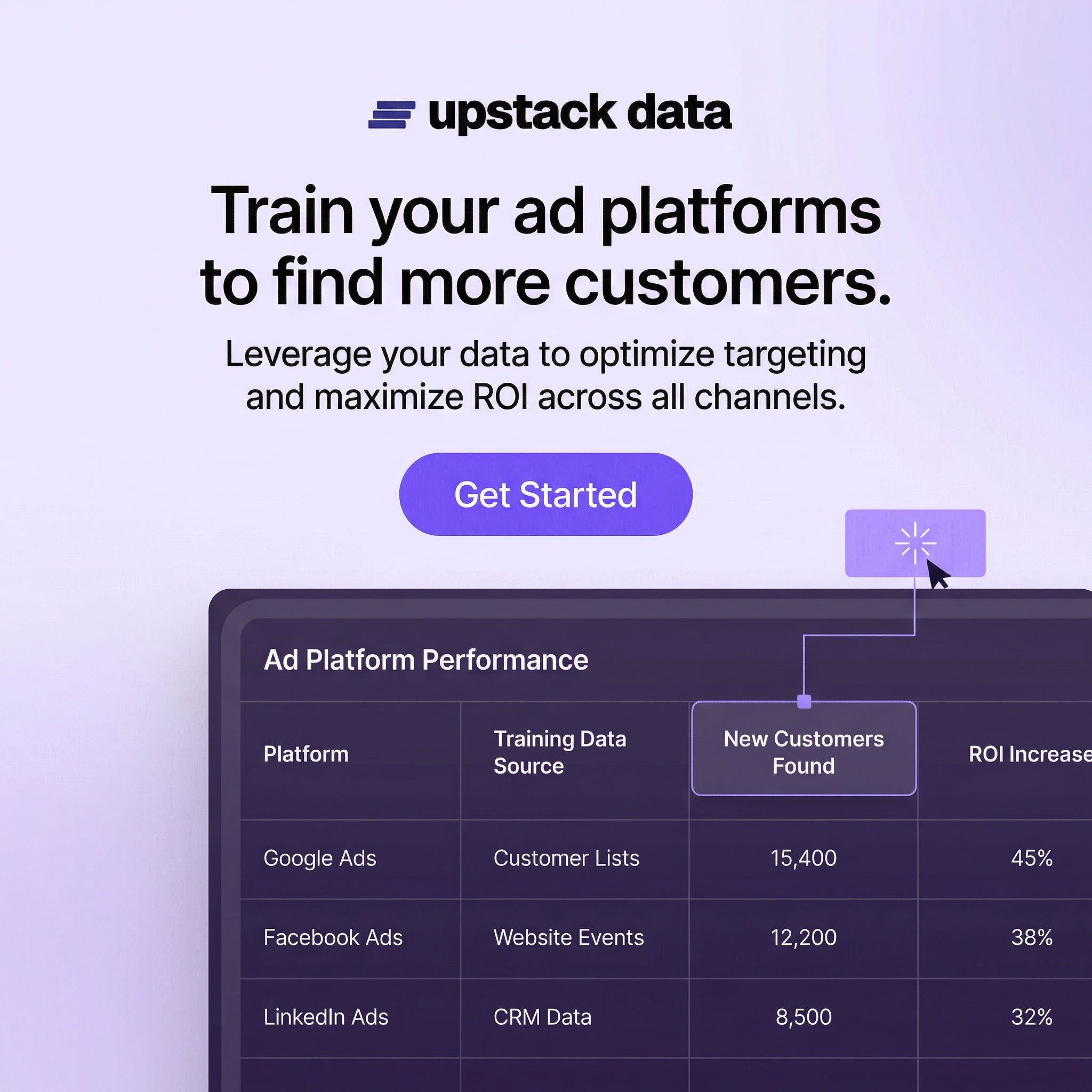Upstack Data  Facebook ad