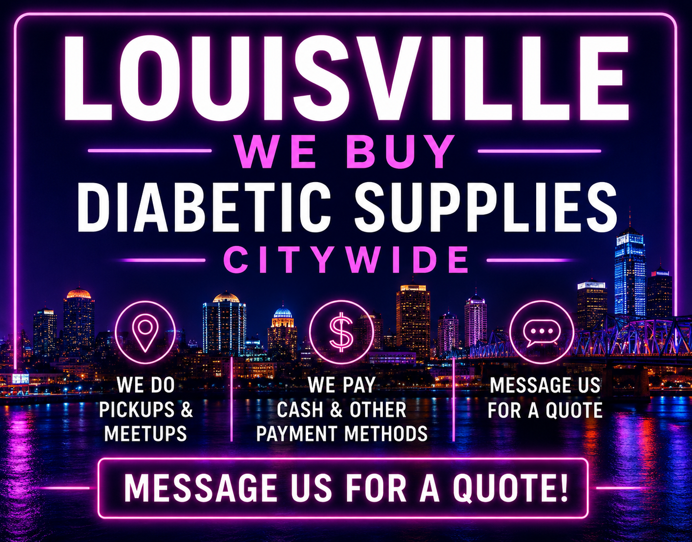 Income for Diabetics Louisville Facebook ad: Sell Your Diabetic Supplies Today!