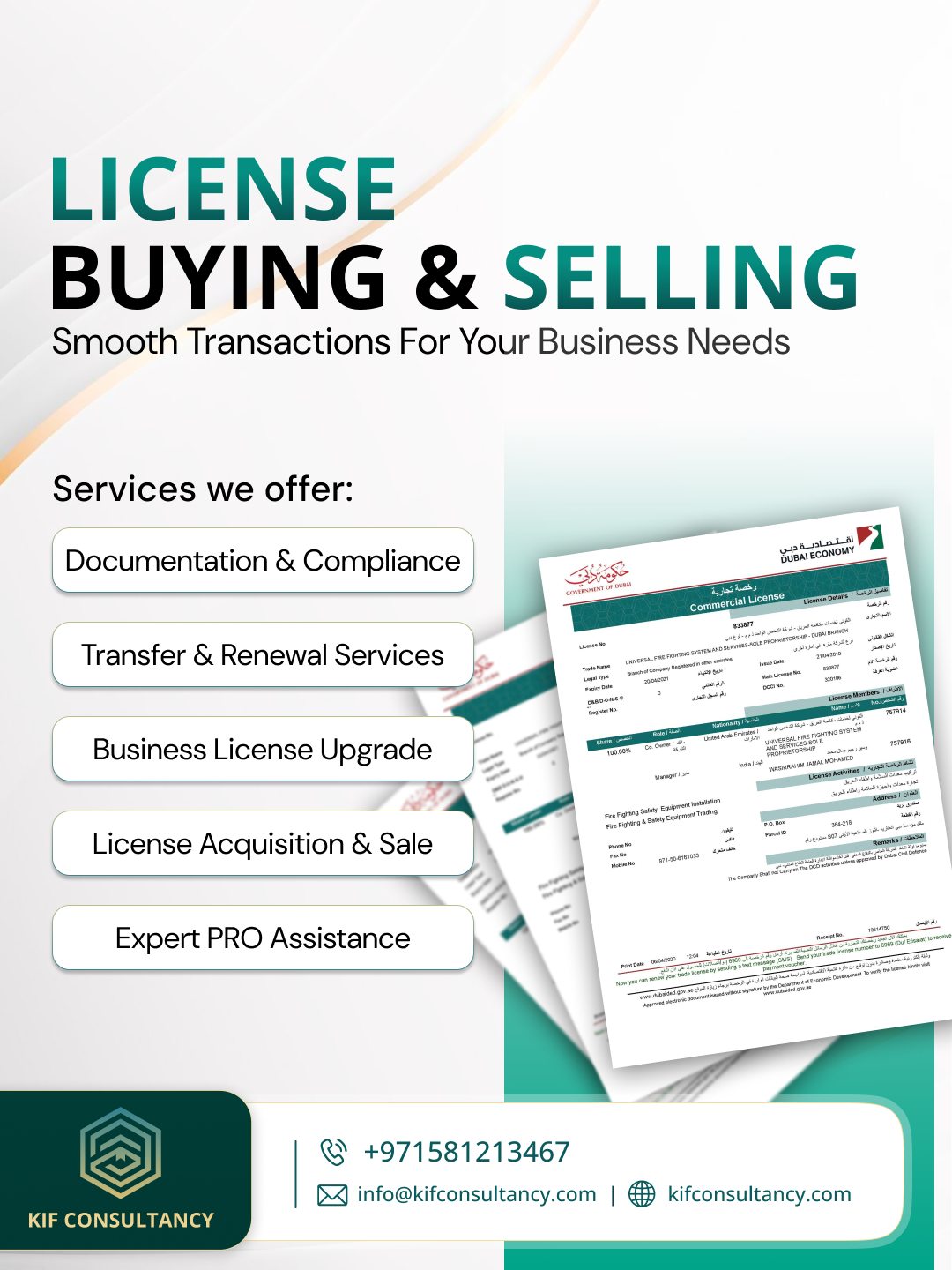 KIF Consultancy UAE Facebook ad: Chat with us