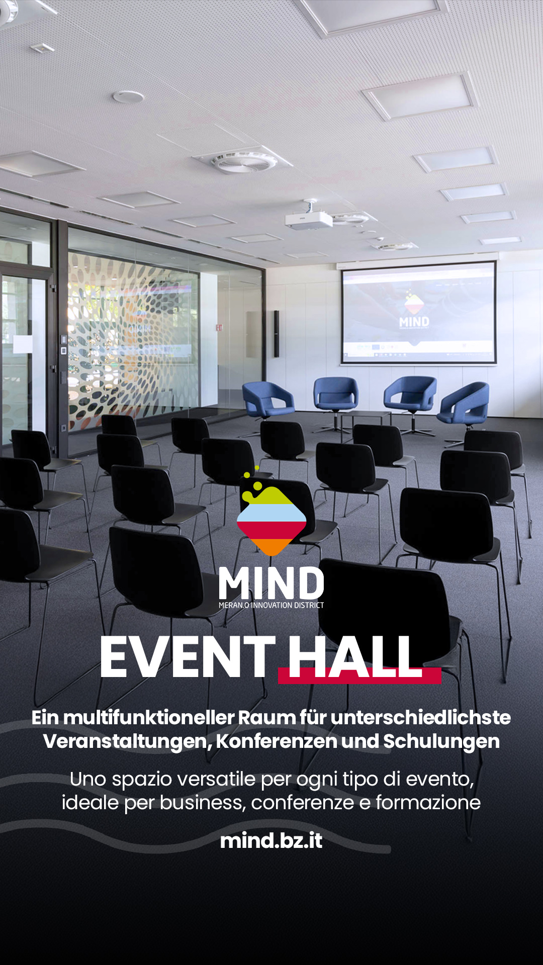 MIND - Meran.o Innovation District Facebook ad from Aug 20, 2025