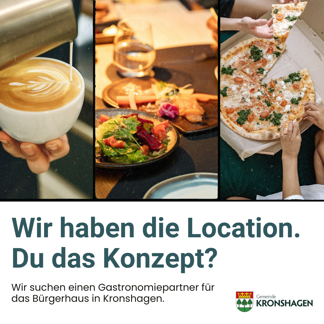 KSK.Recruiting Facebook ad: Gastronomiepartner für das Bürgerhaus gesucht