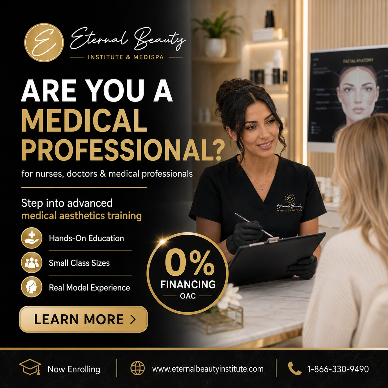 Eternal Beauty Esthetics Training Institute Facebook ad