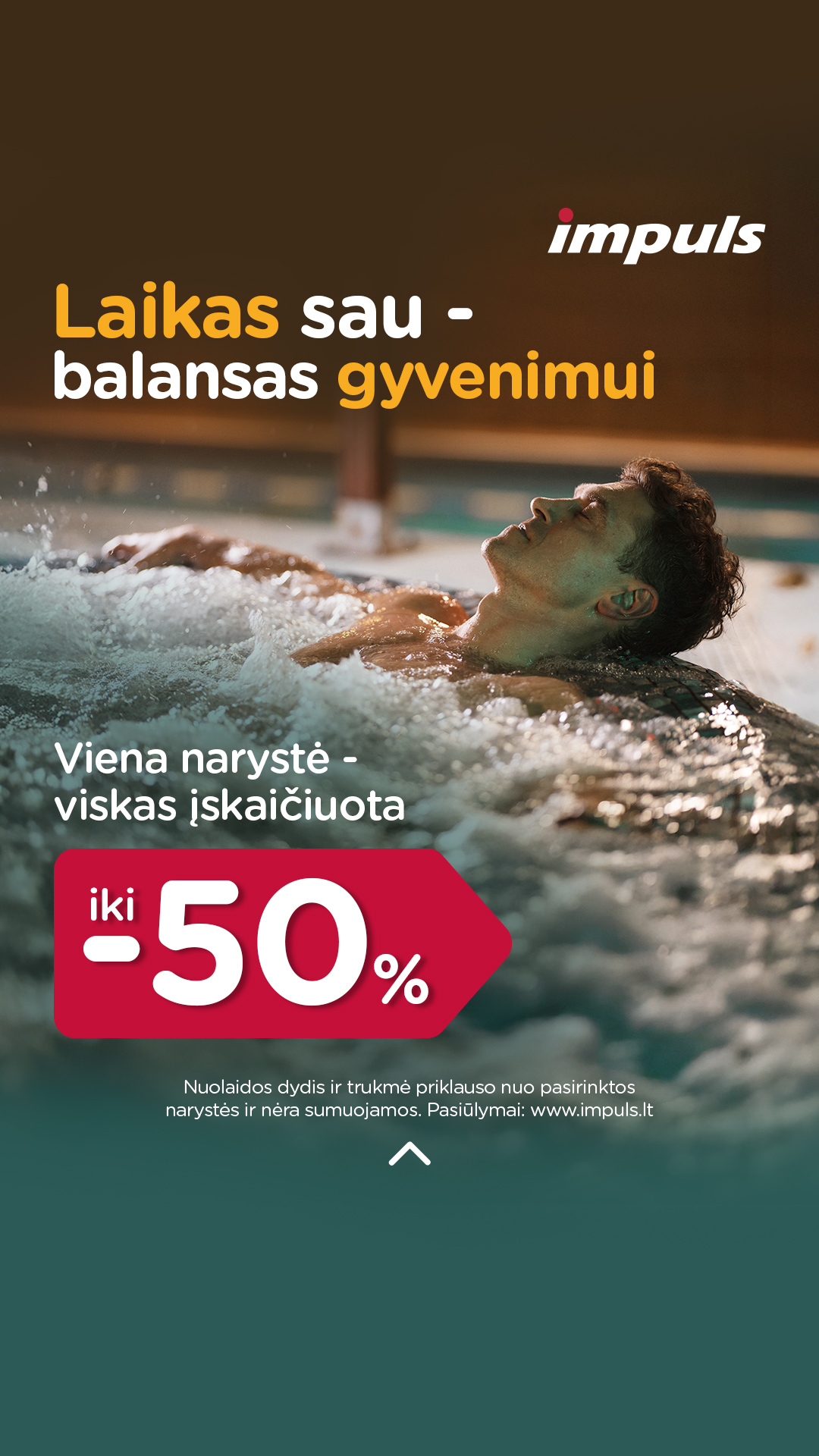 Impuls sveikatingumo klubai Facebook ad: Narystėms iki -50 %