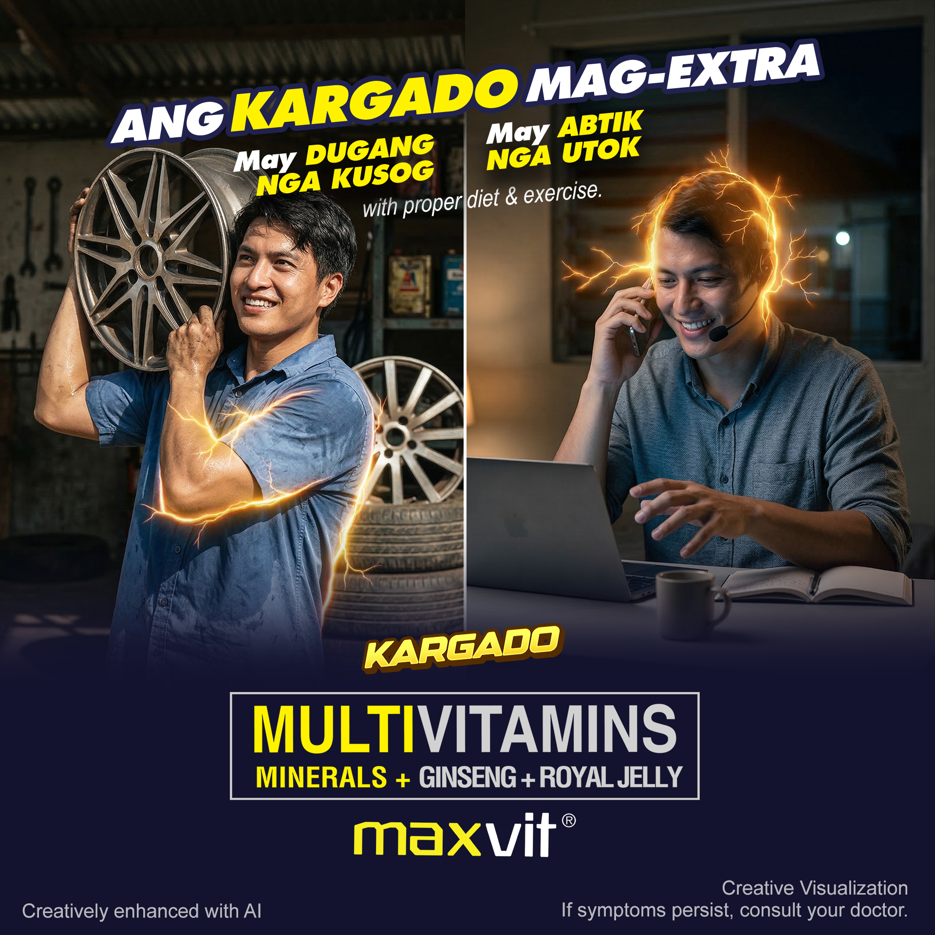 Maxvit Facebook ad: Click LEARN MORE!