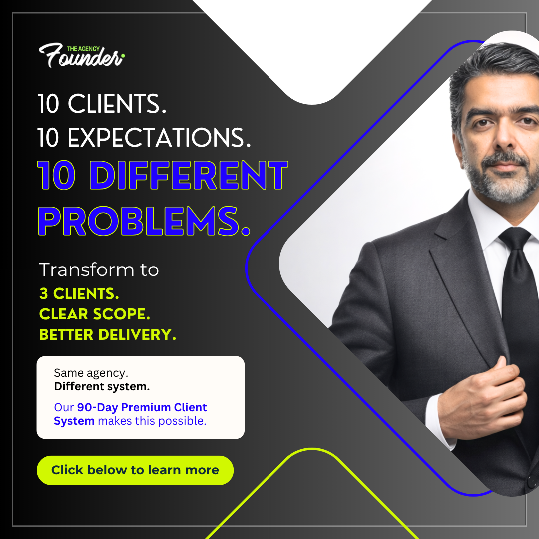 Theagencyfounder Facebook ad: Fix Your Agency in 90 Days