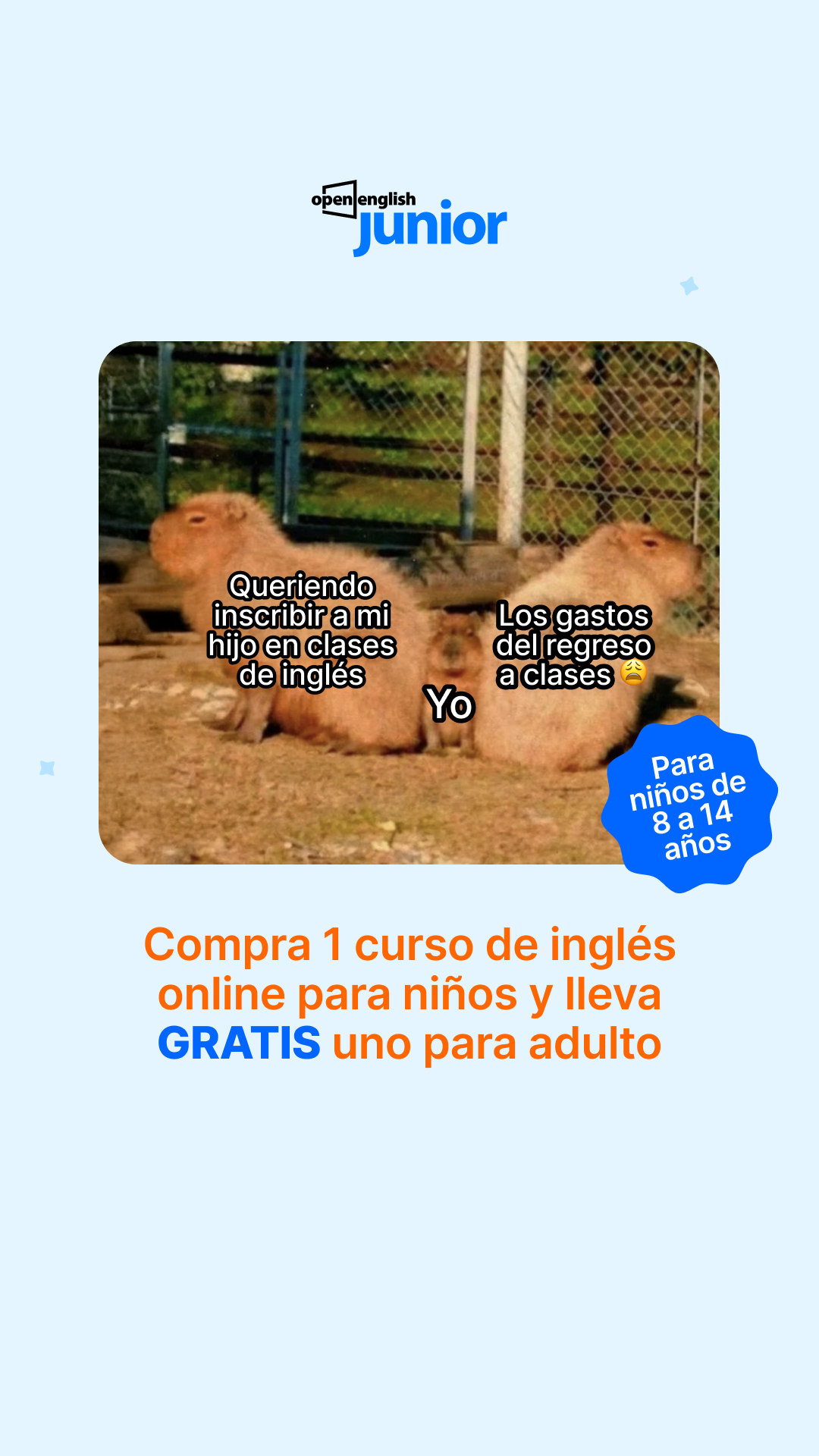 Open English Junior Facebook ad