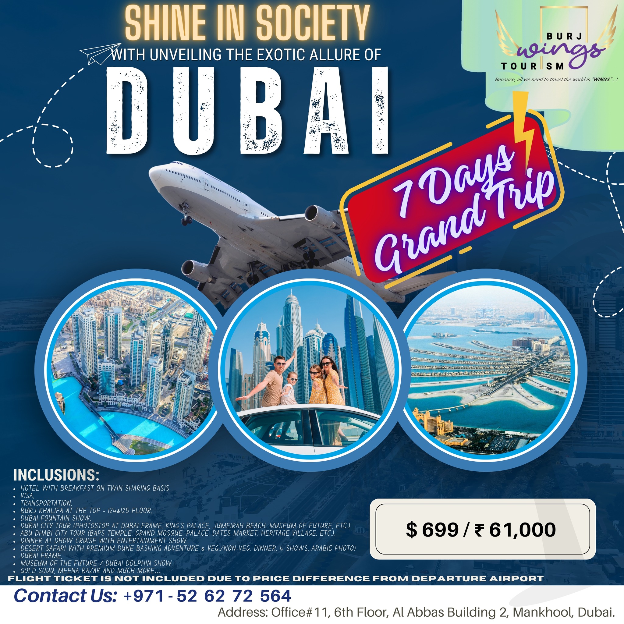 Burj Wings Facebook ad: Sky Dive Dubai Palm