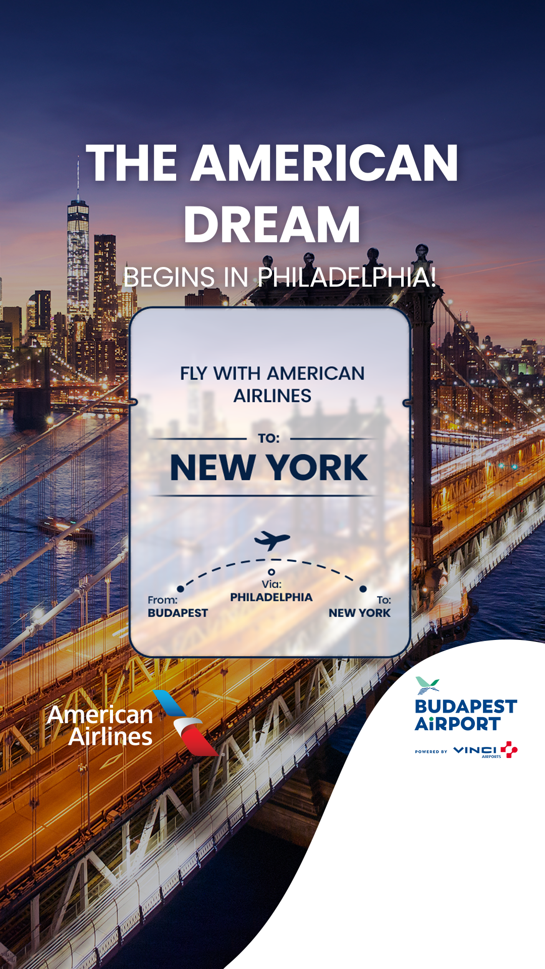 Budapest Airport Facebook ad from Mar 17, 2026