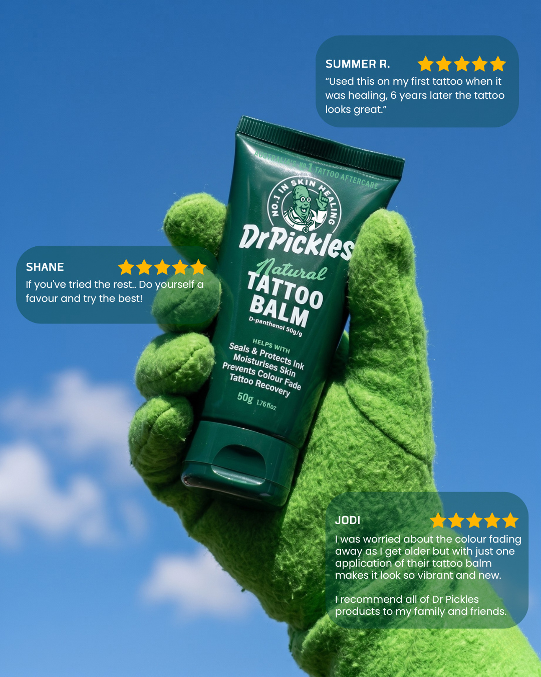 Dr Pickles Tattoo Aftercare & Lifestyle Products Facebook ad from Apr 28, 2026