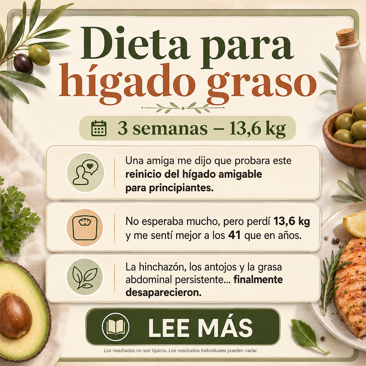 Modo sano YA Facebook ad: Es momento de cuidar tu higado graso antes que sea tarde