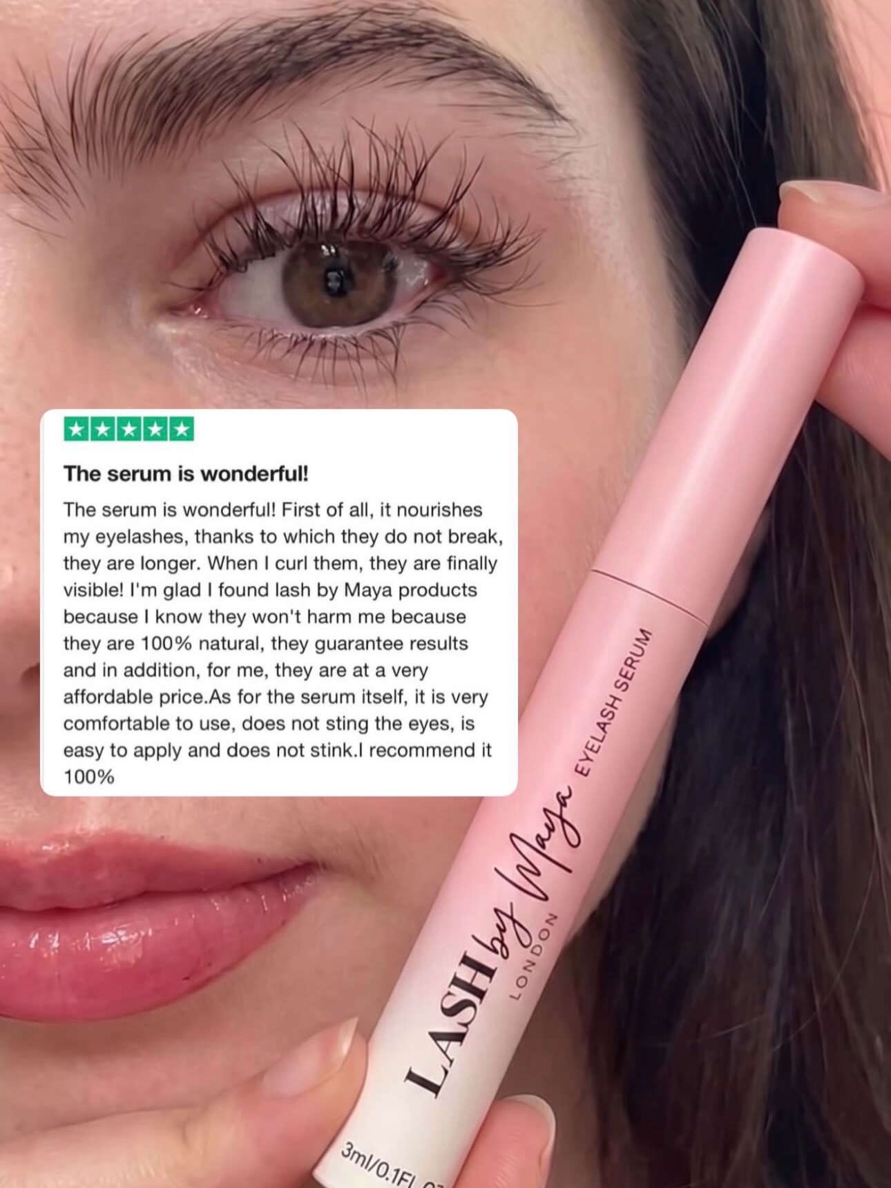Lash by Maya London Facebook ad: Your reviews make our day!
