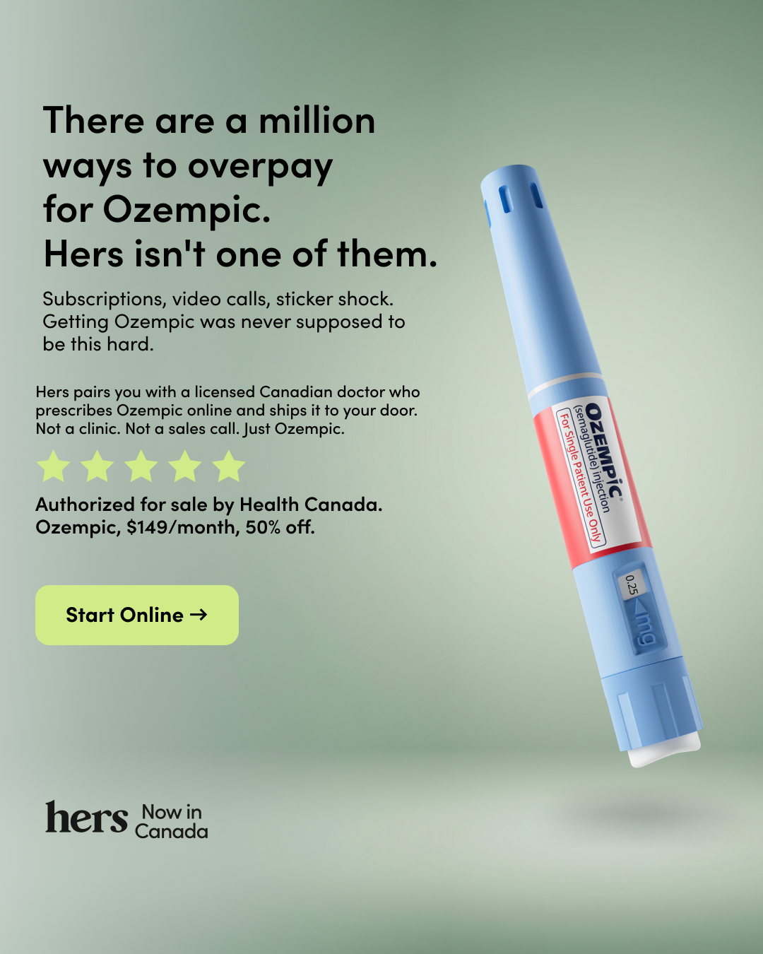 Hers Facebook ad
