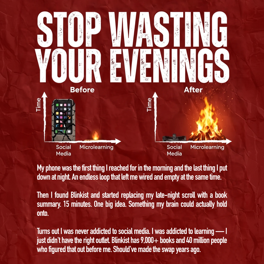 Blinkist Facebook ad