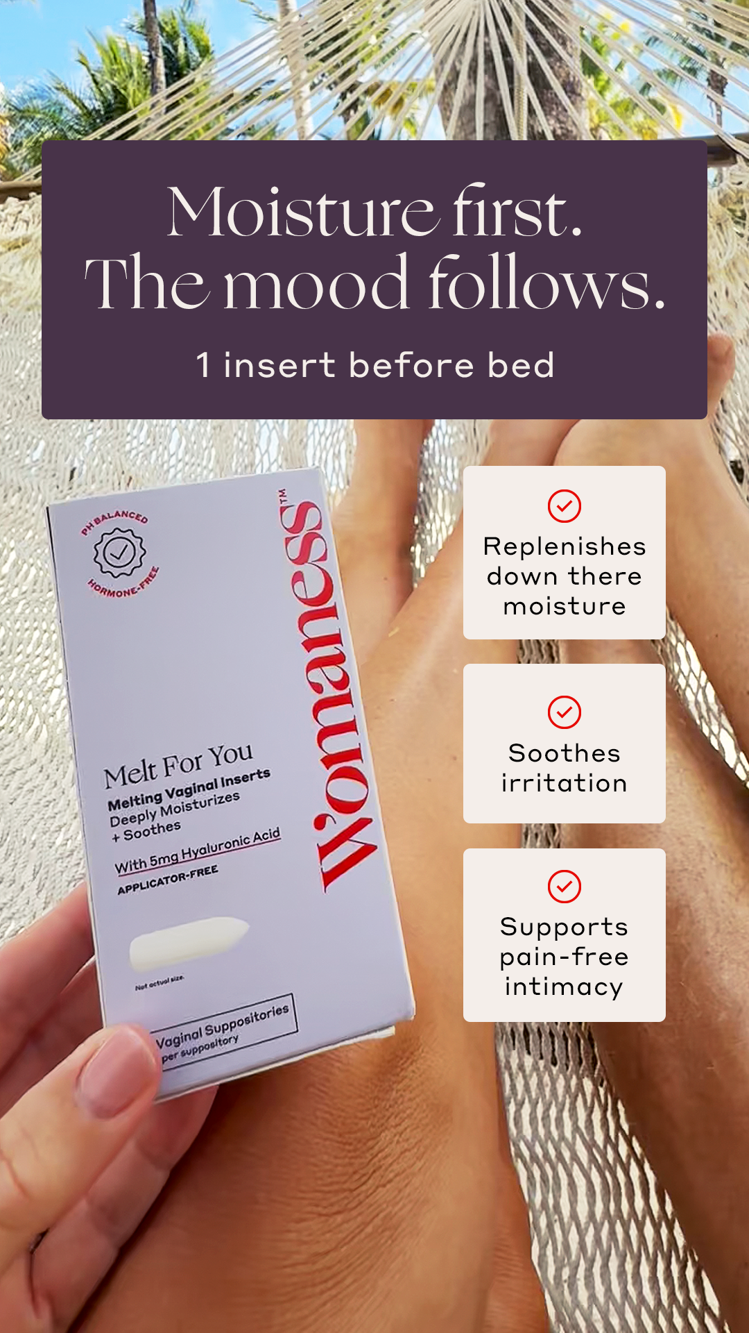 Womaness Facebook ad: Your vagina called. It wants better skincare.