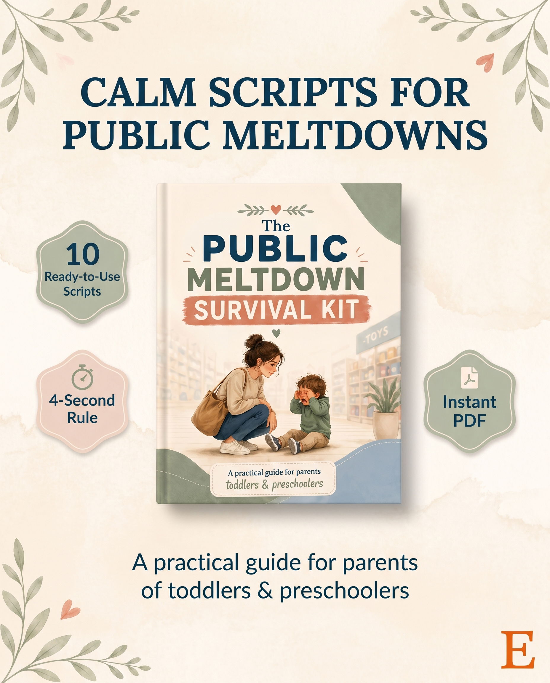 CalmKidblueprint Facebook ad: 10 Calm Scripts for Public Tantrums