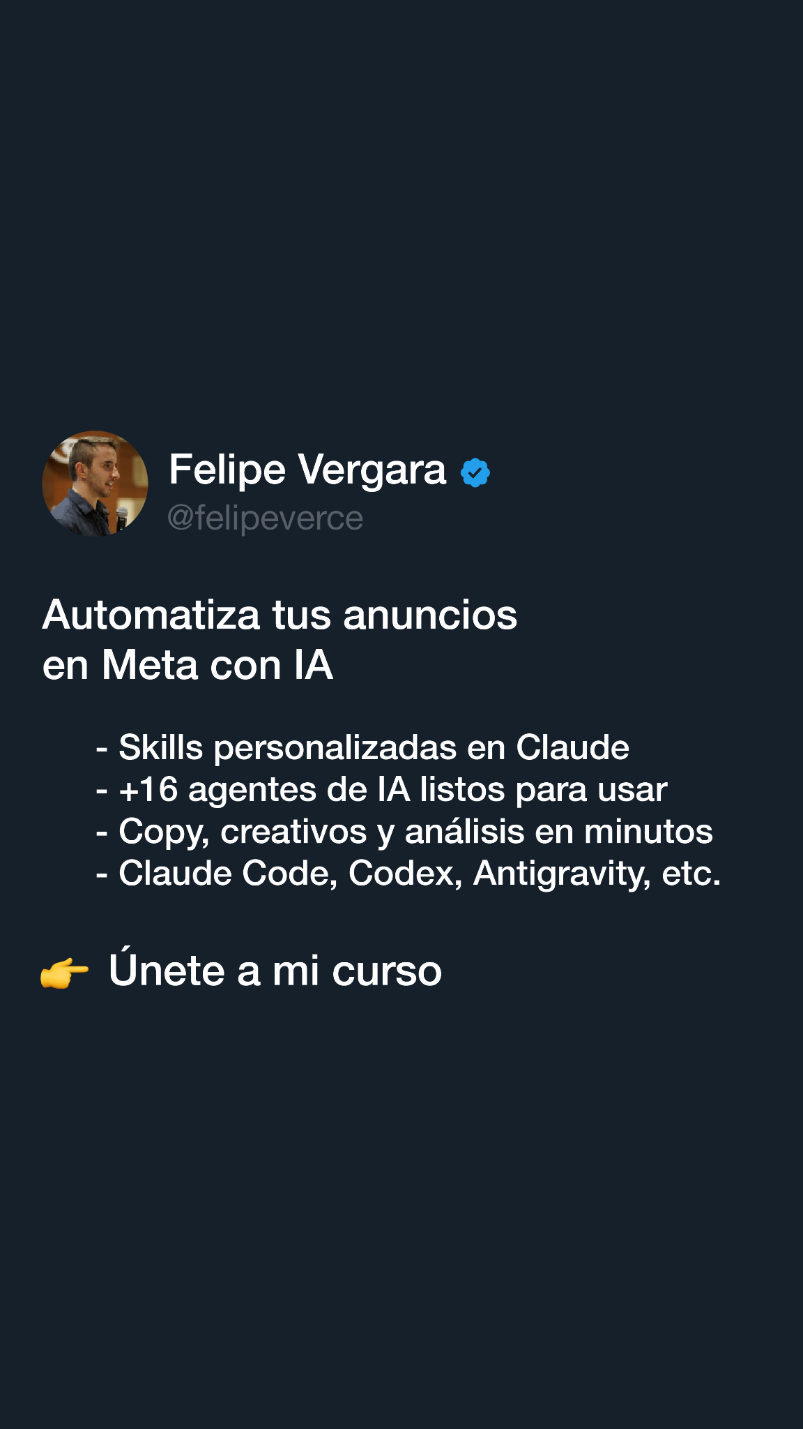 Felipe Vergara Facebook ad
