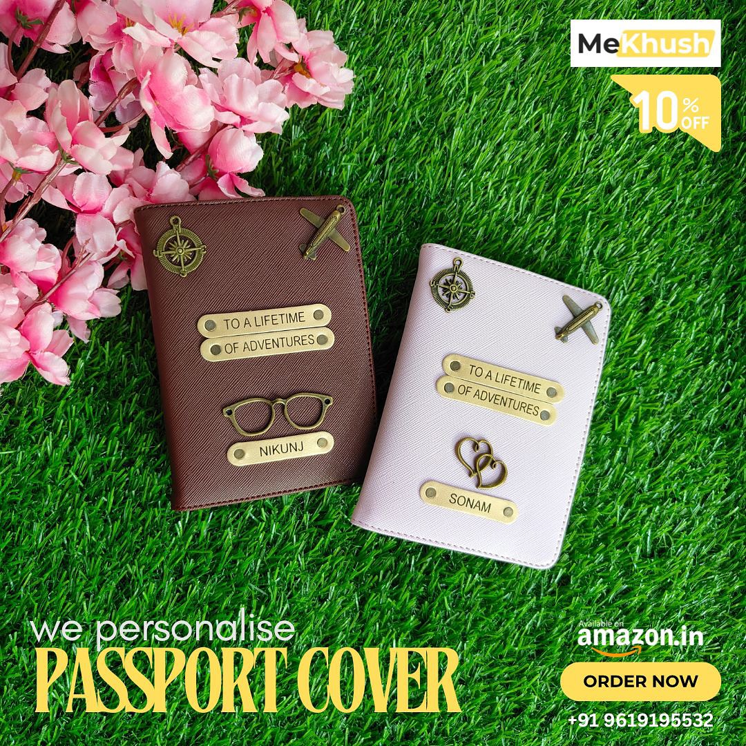 Mekhush Personalised Gifts Facebook ad: Keep your travels stylish with our personalized passport…