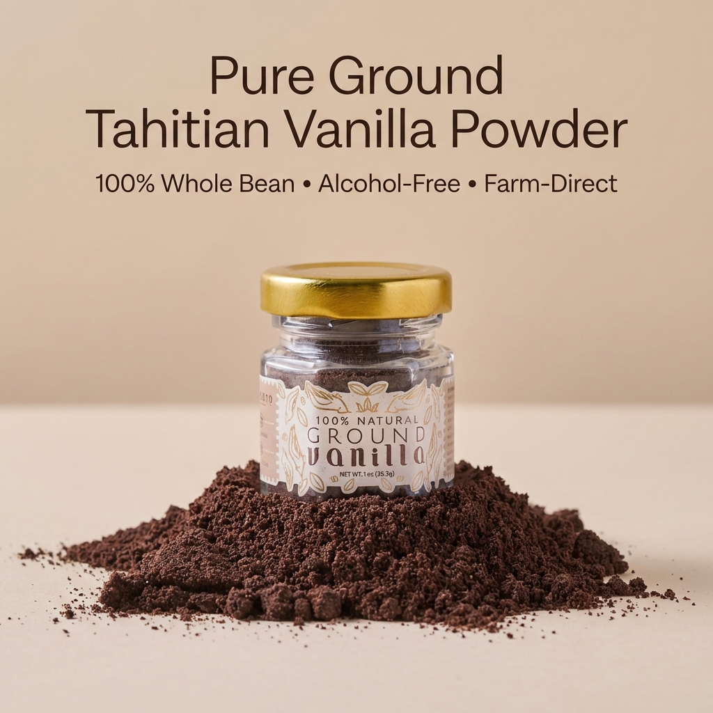 Dadora Vanilla Facebook ad: Pure Tahitian Vanilla Powder